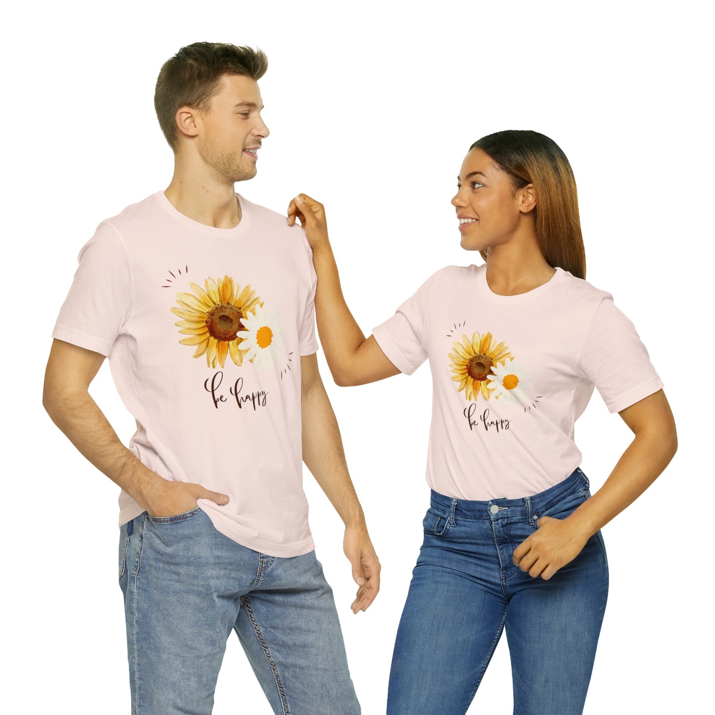Be Happy Flower Shirt