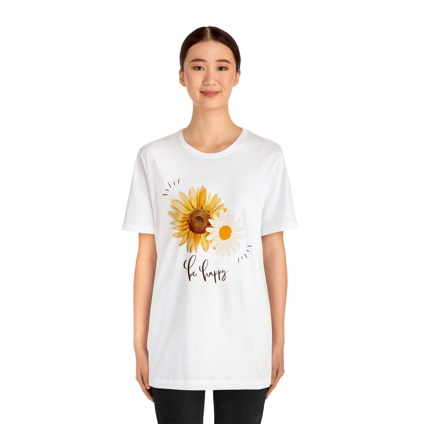 Be Happy Flower Shirt