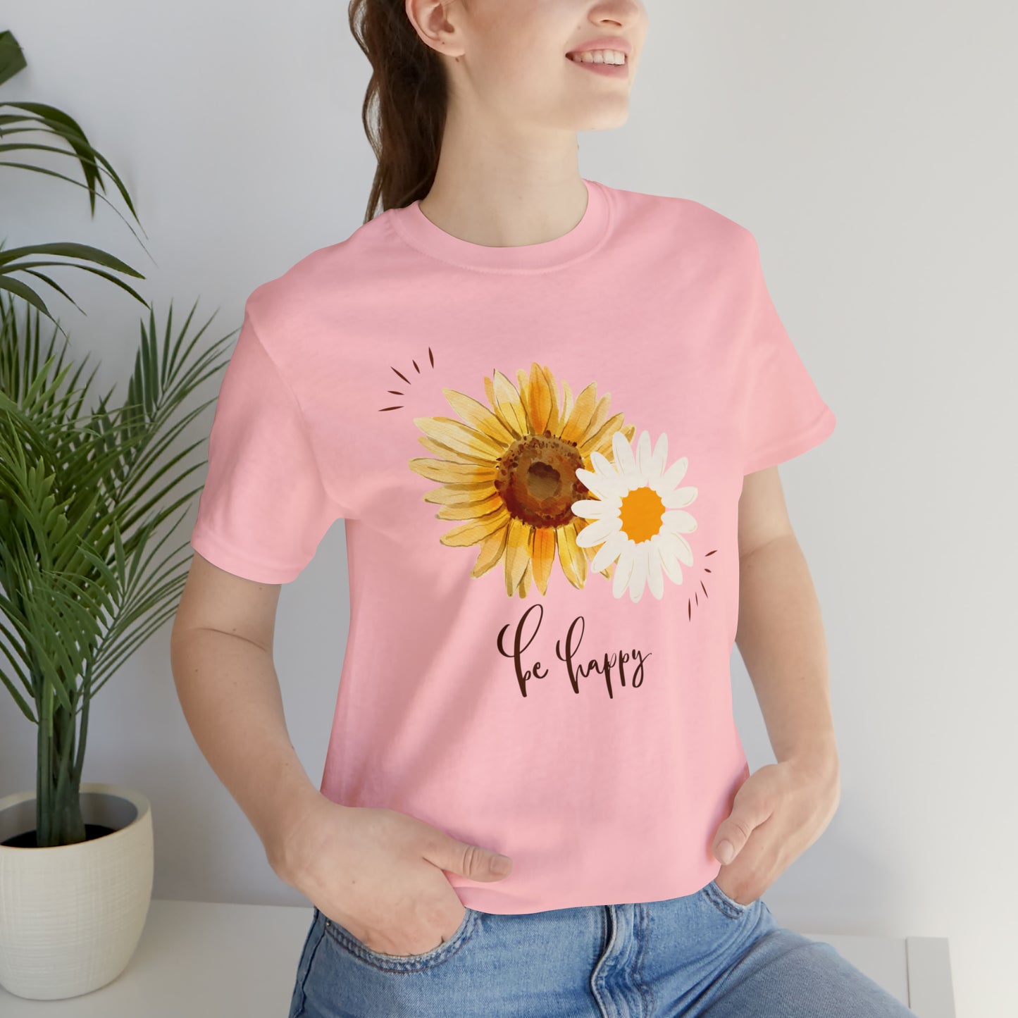 Be Happy Flower Shirt