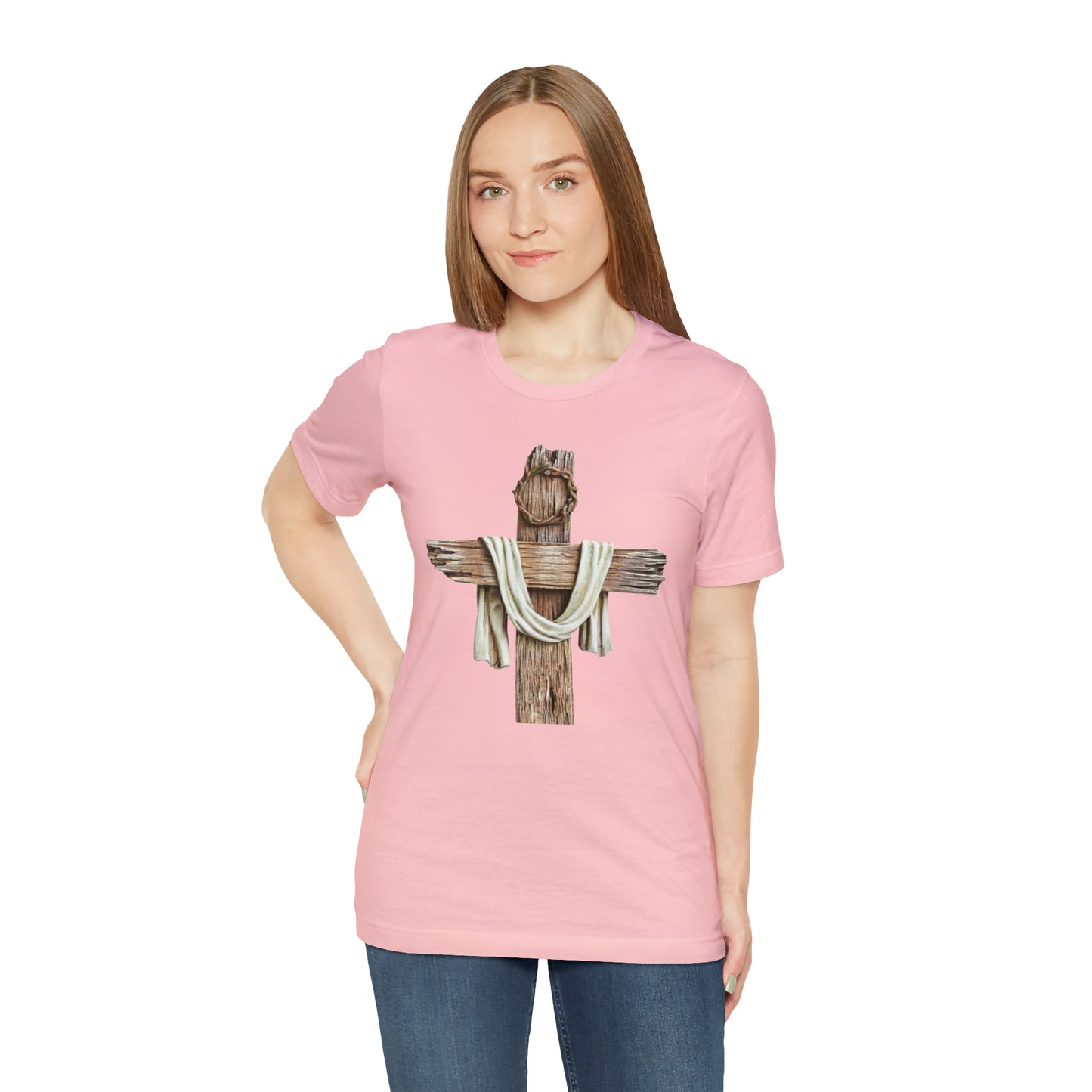 Realistic Cross Wood Shirt