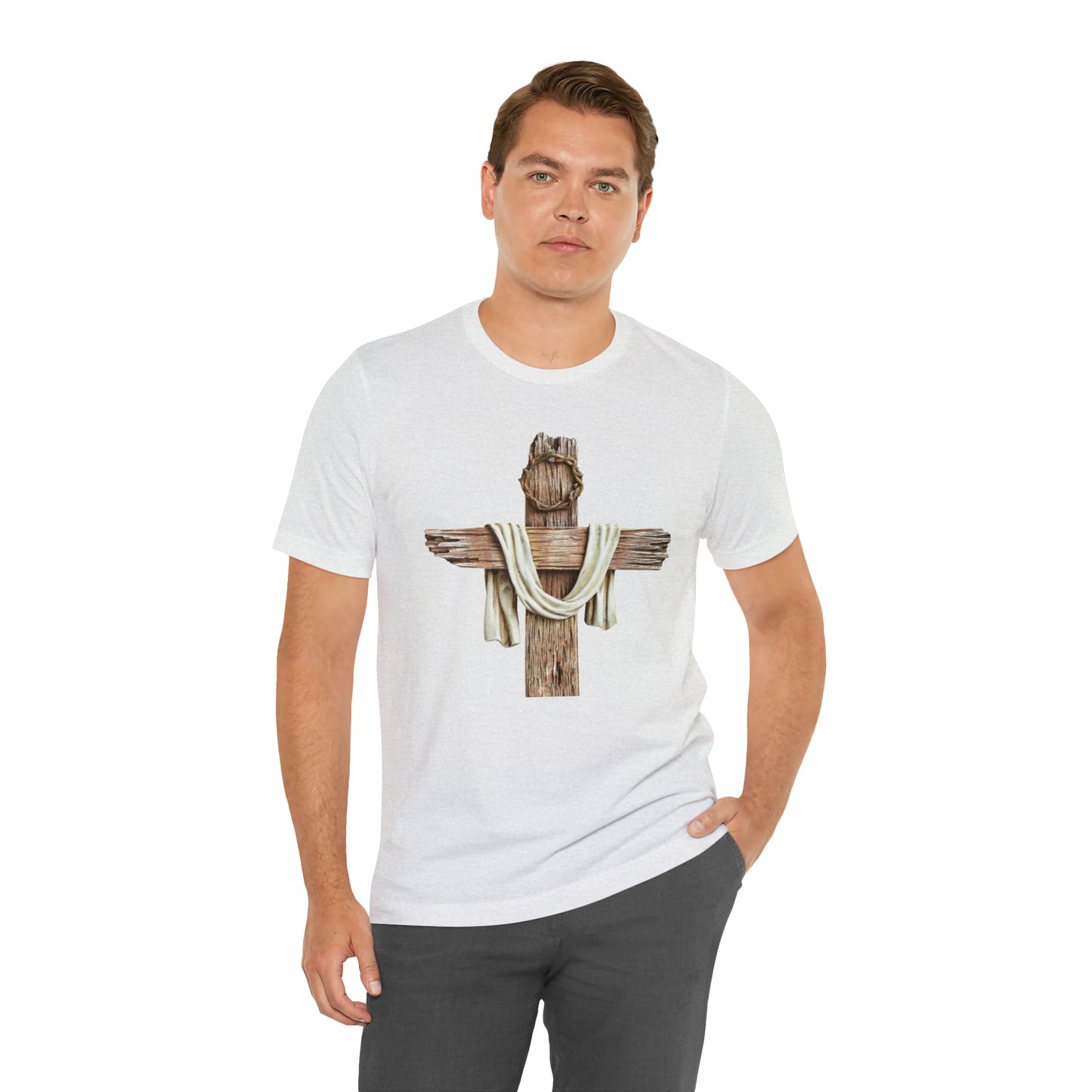 Realistic Cross Wood Shirt