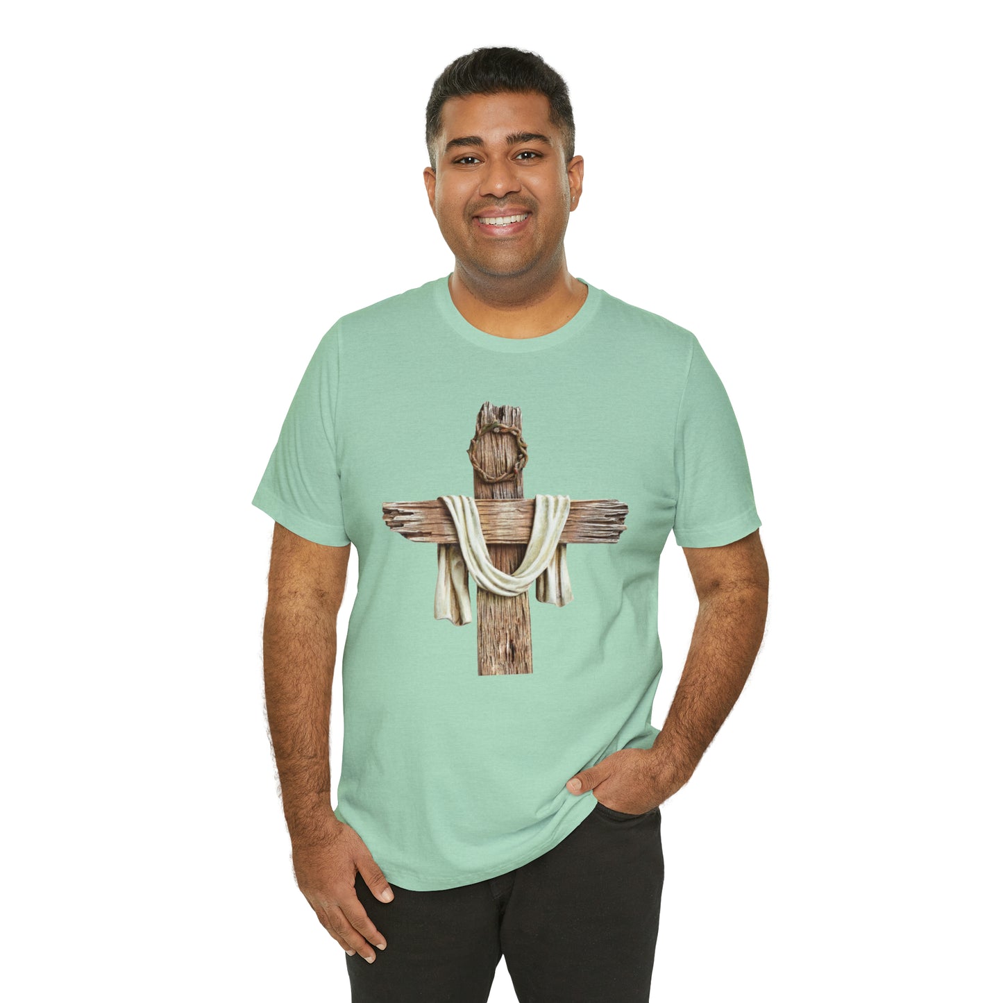 Realistic Cross Wood Shirt