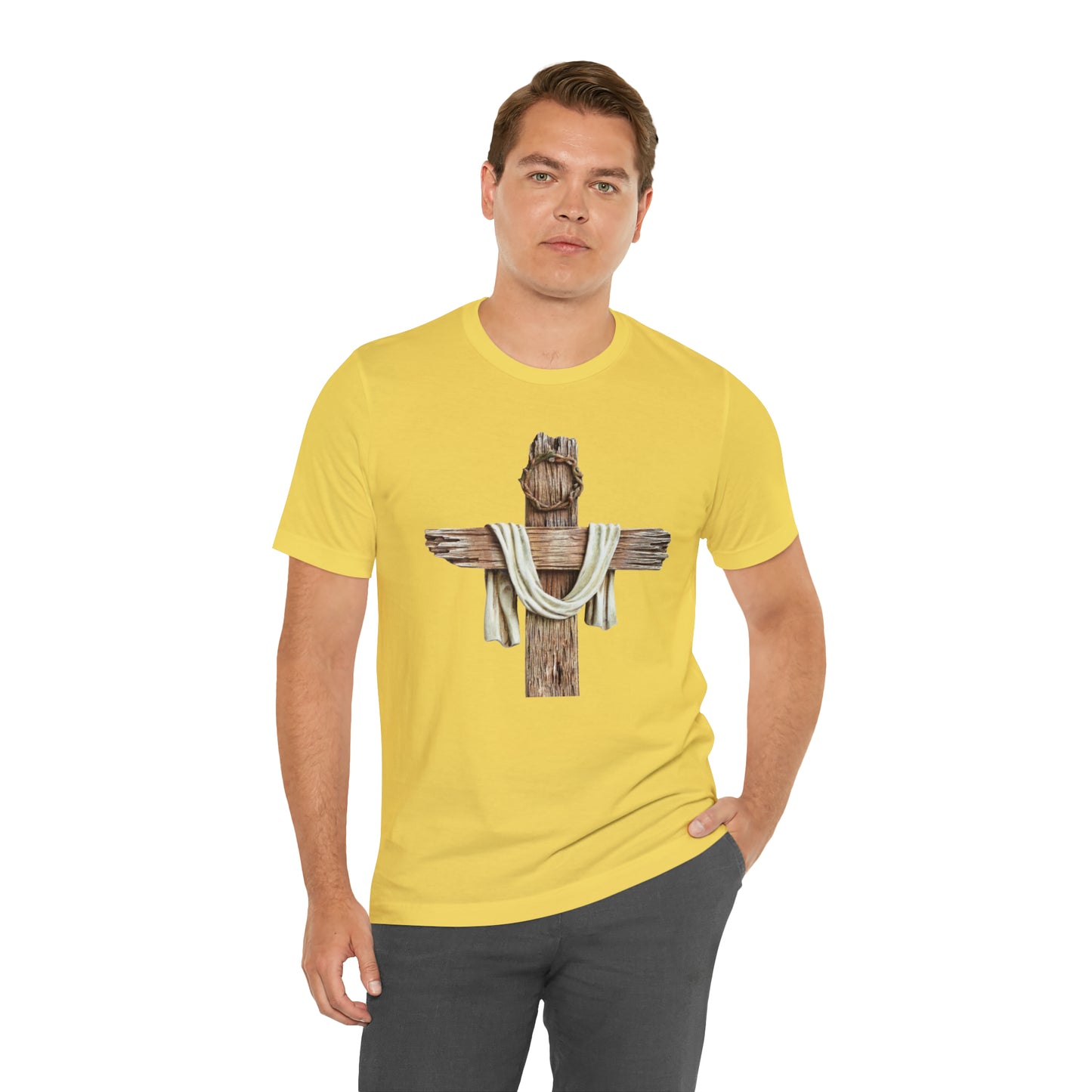 Realistic Cross Wood Shirt