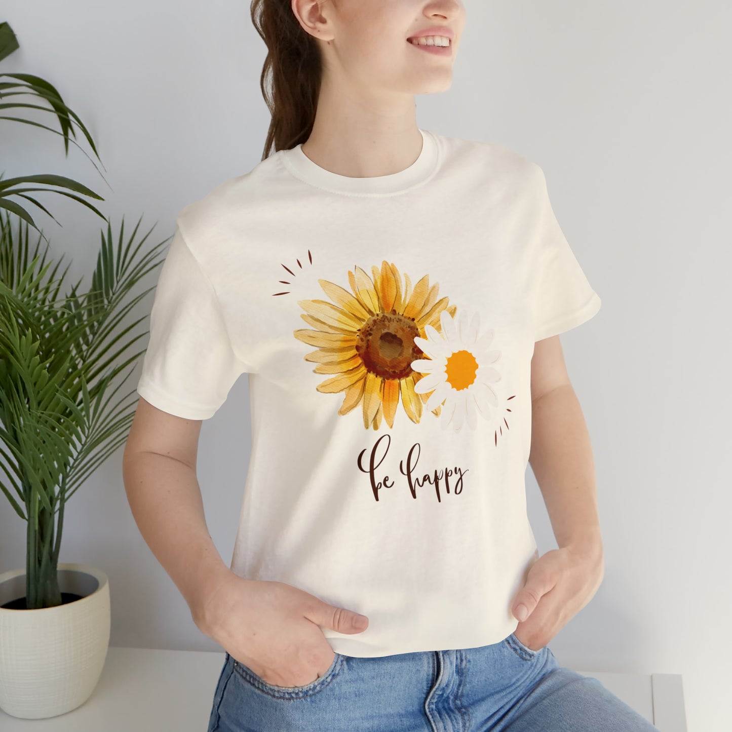 Be Happy Flower Shirt