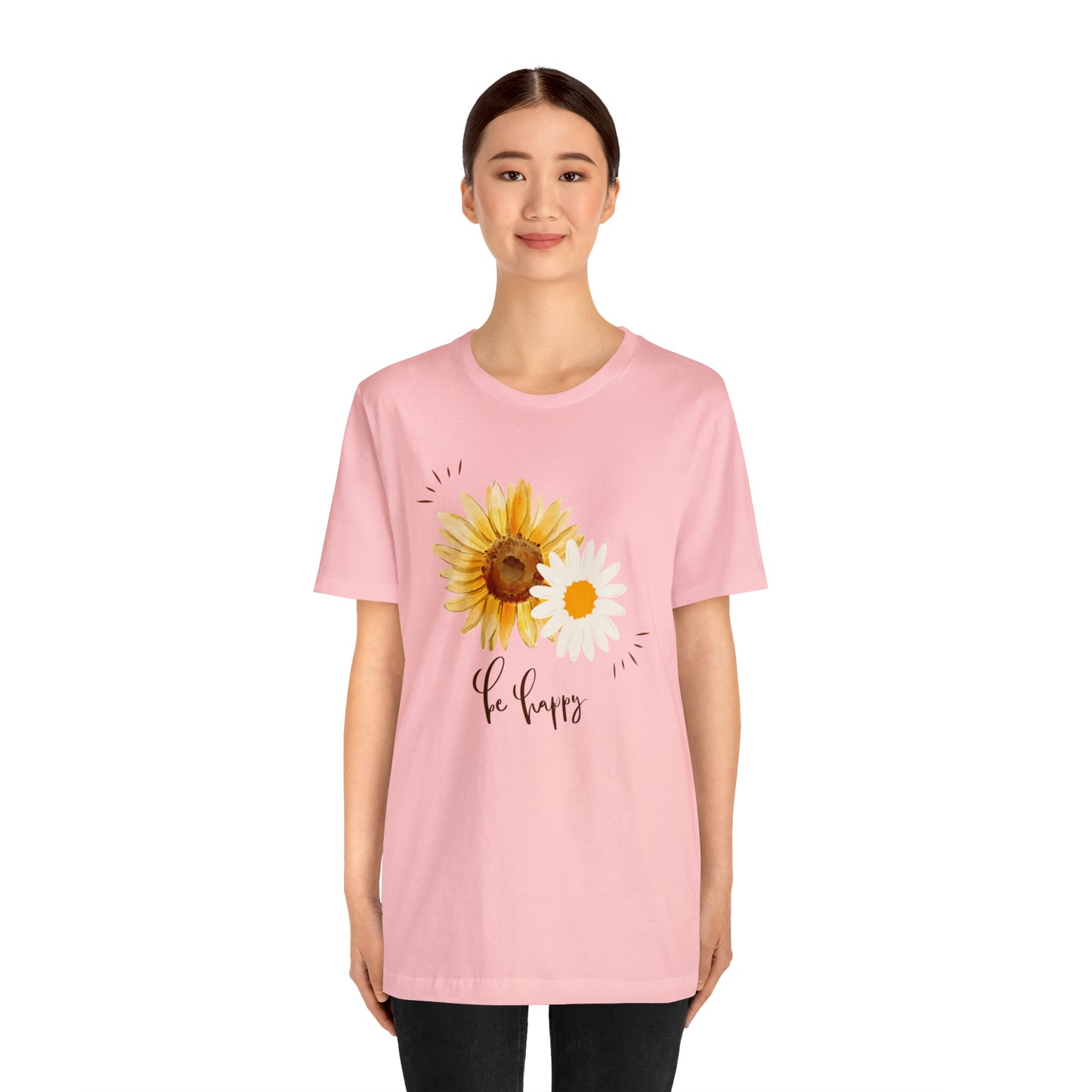 Be Happy Flower Shirt