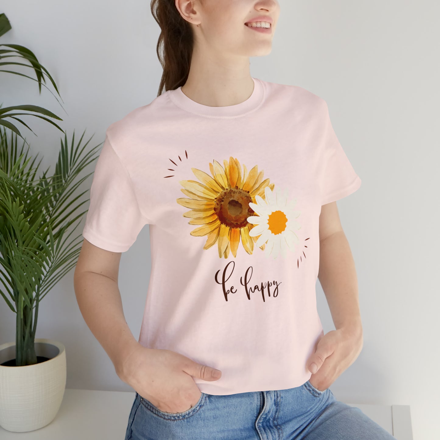 Be Happy Flower Shirt