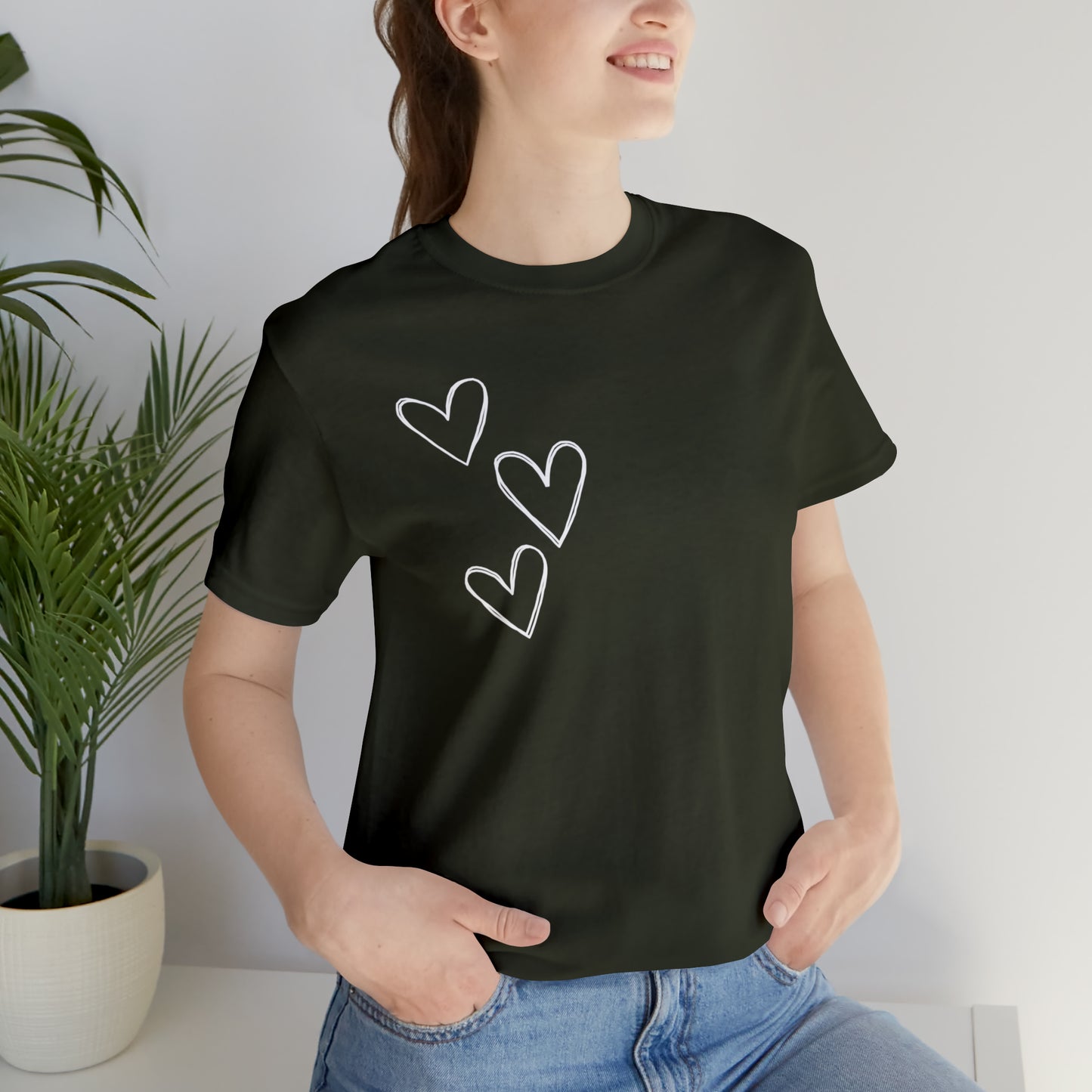 3 Hearts Simple Shirt