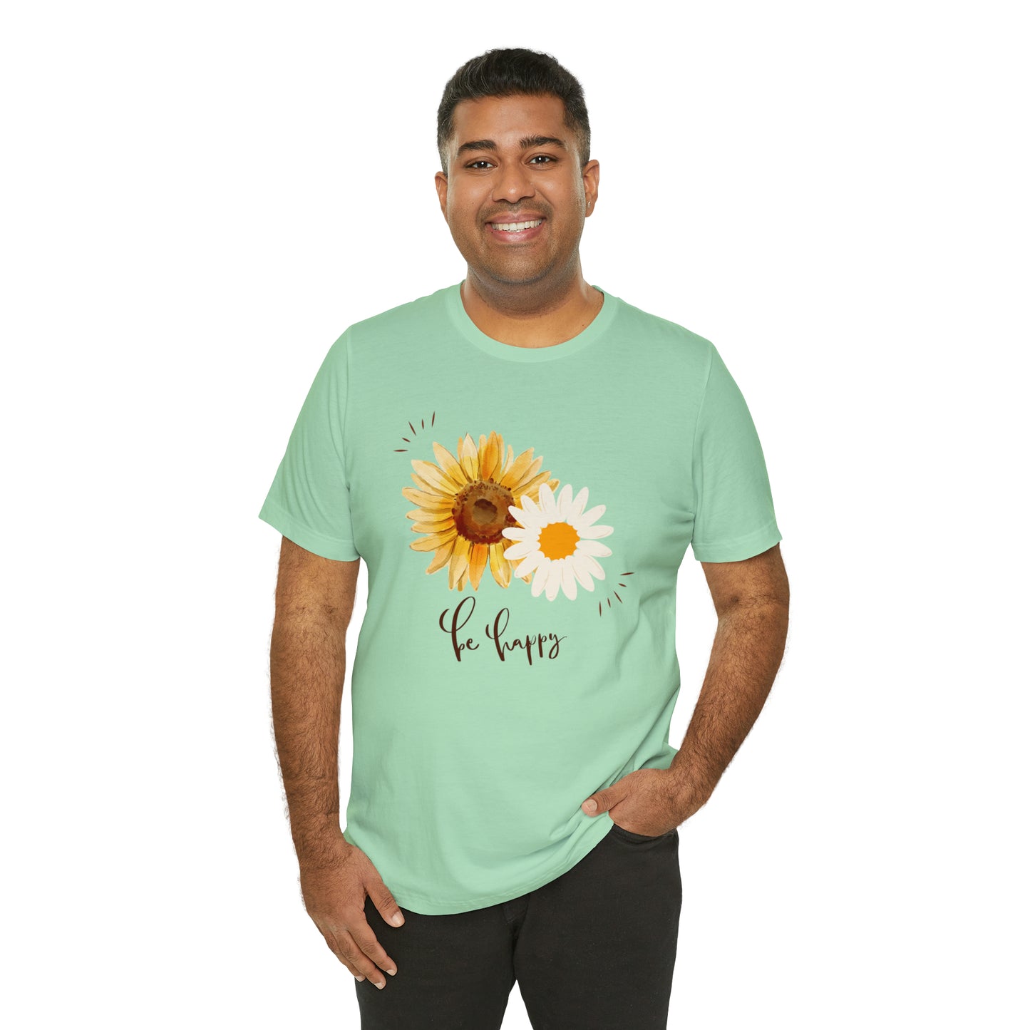 Be Happy Flower Shirt