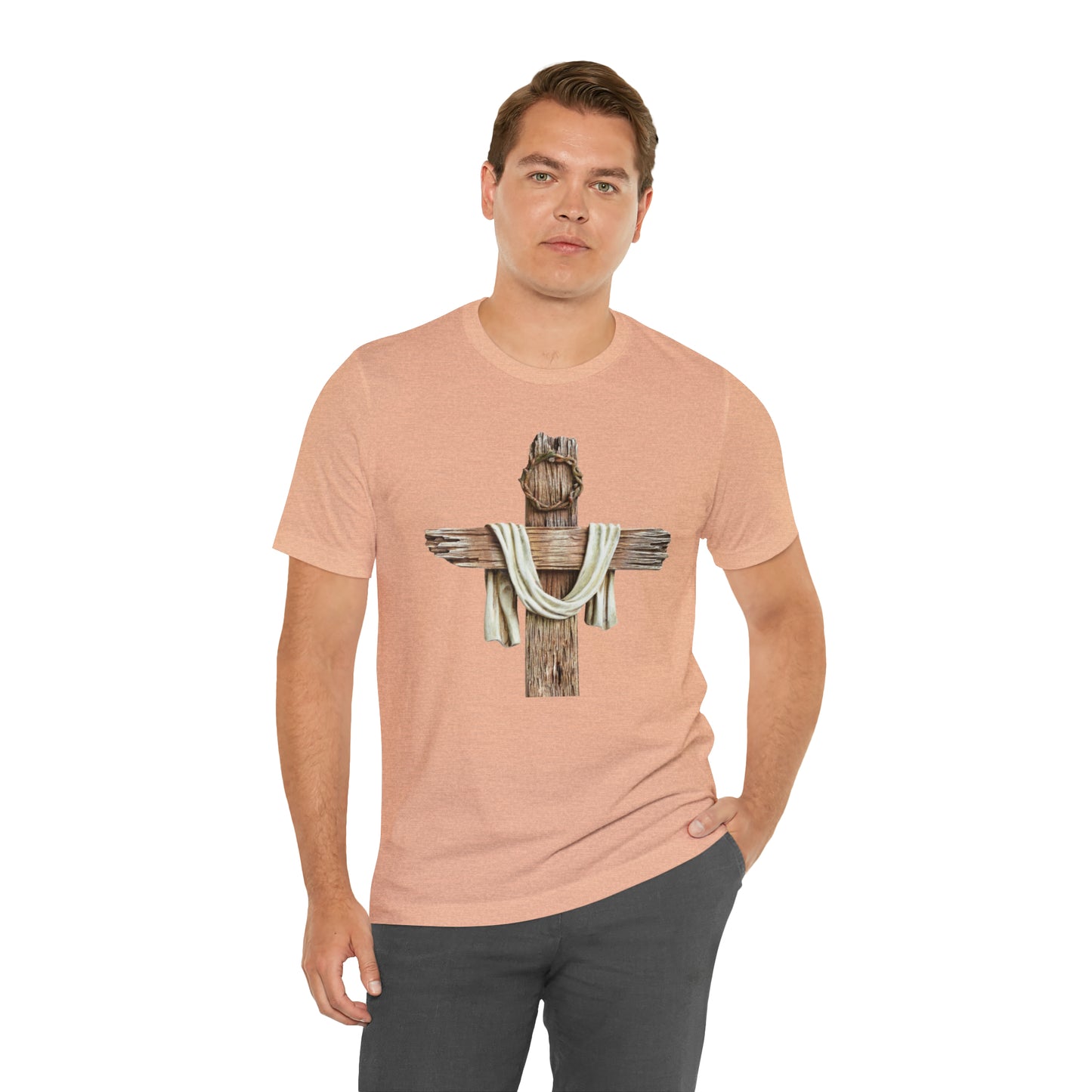 Realistic Cross Wood Shirt