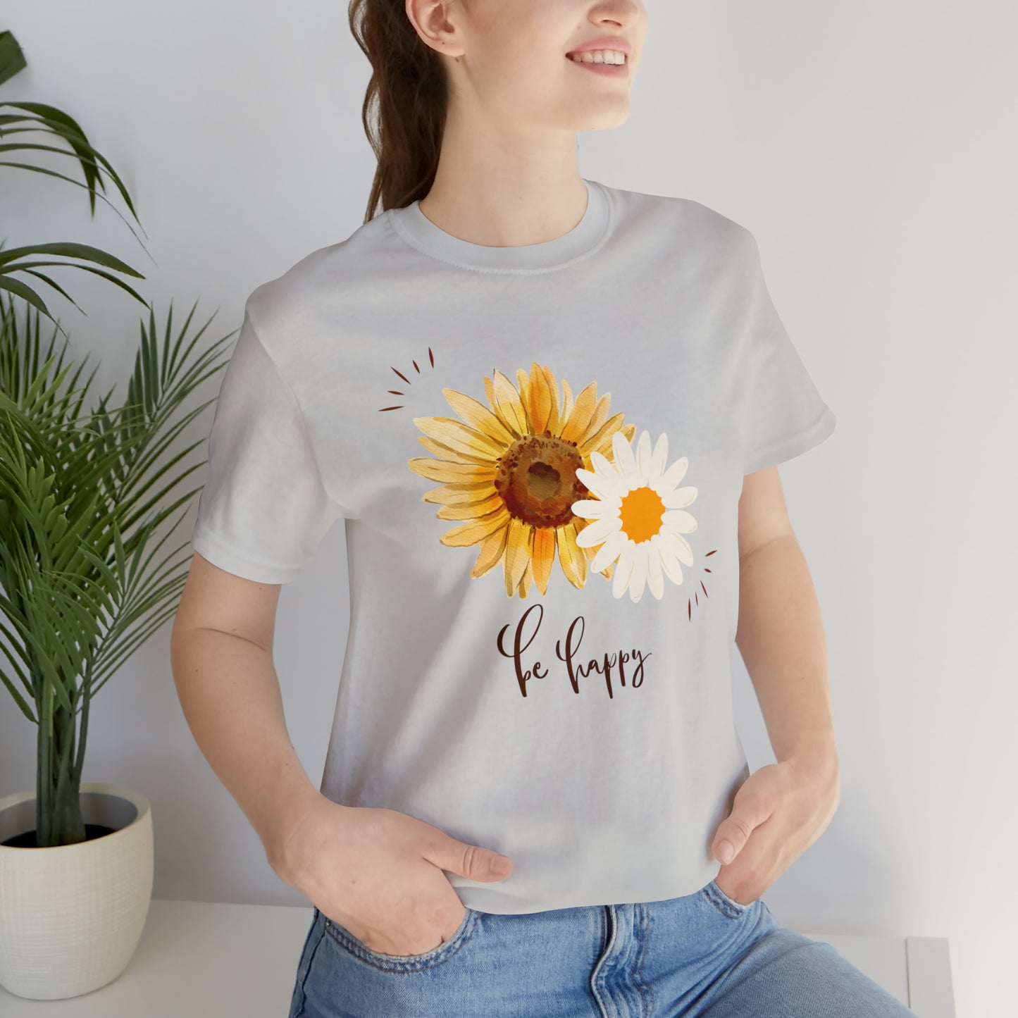 Be Happy Flower Shirt