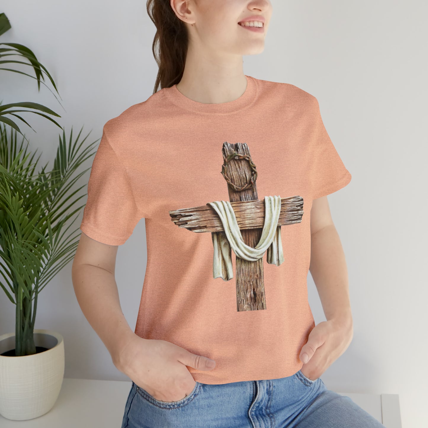 Realistic Cross Wood Shirt