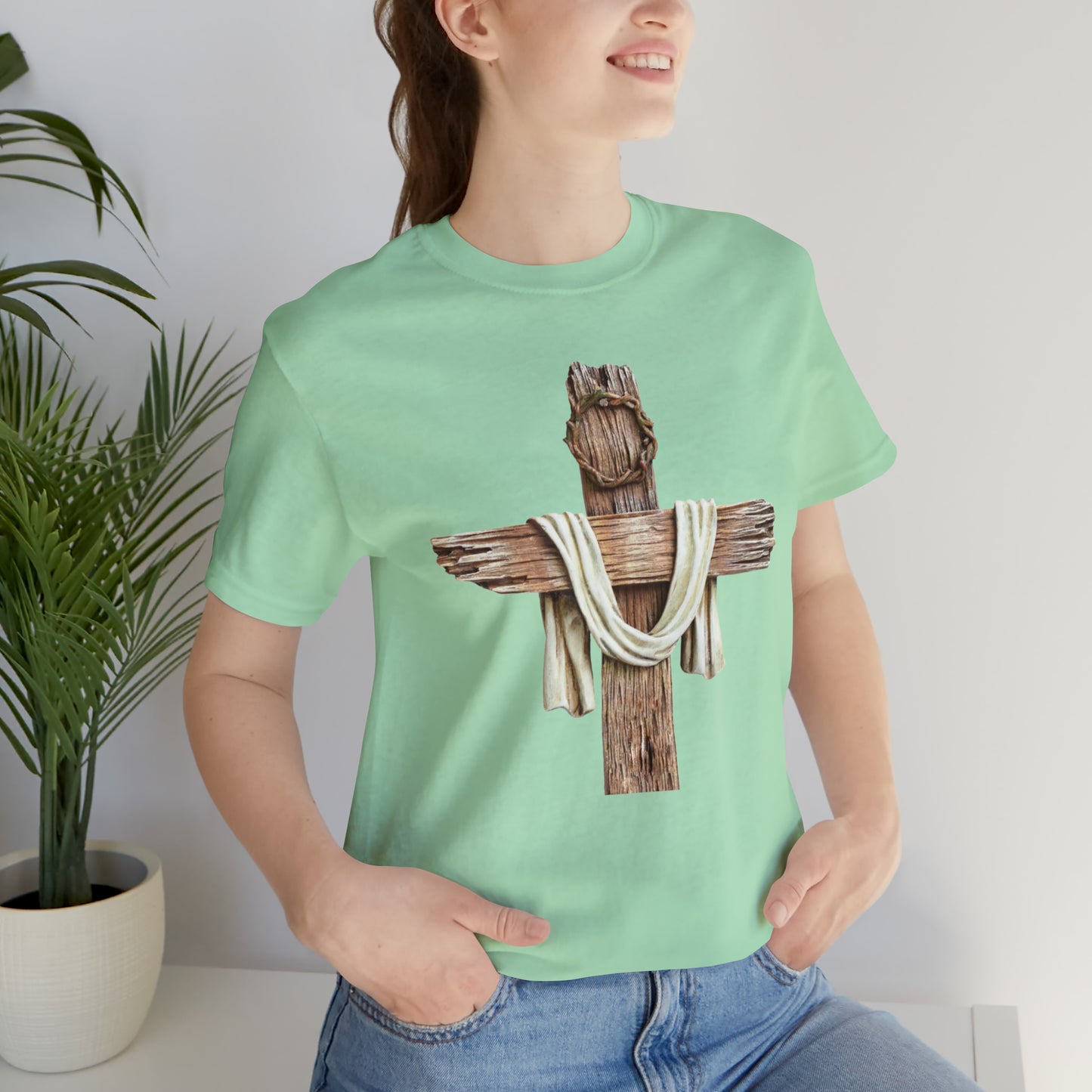 Realistic Cross Wood Shirt