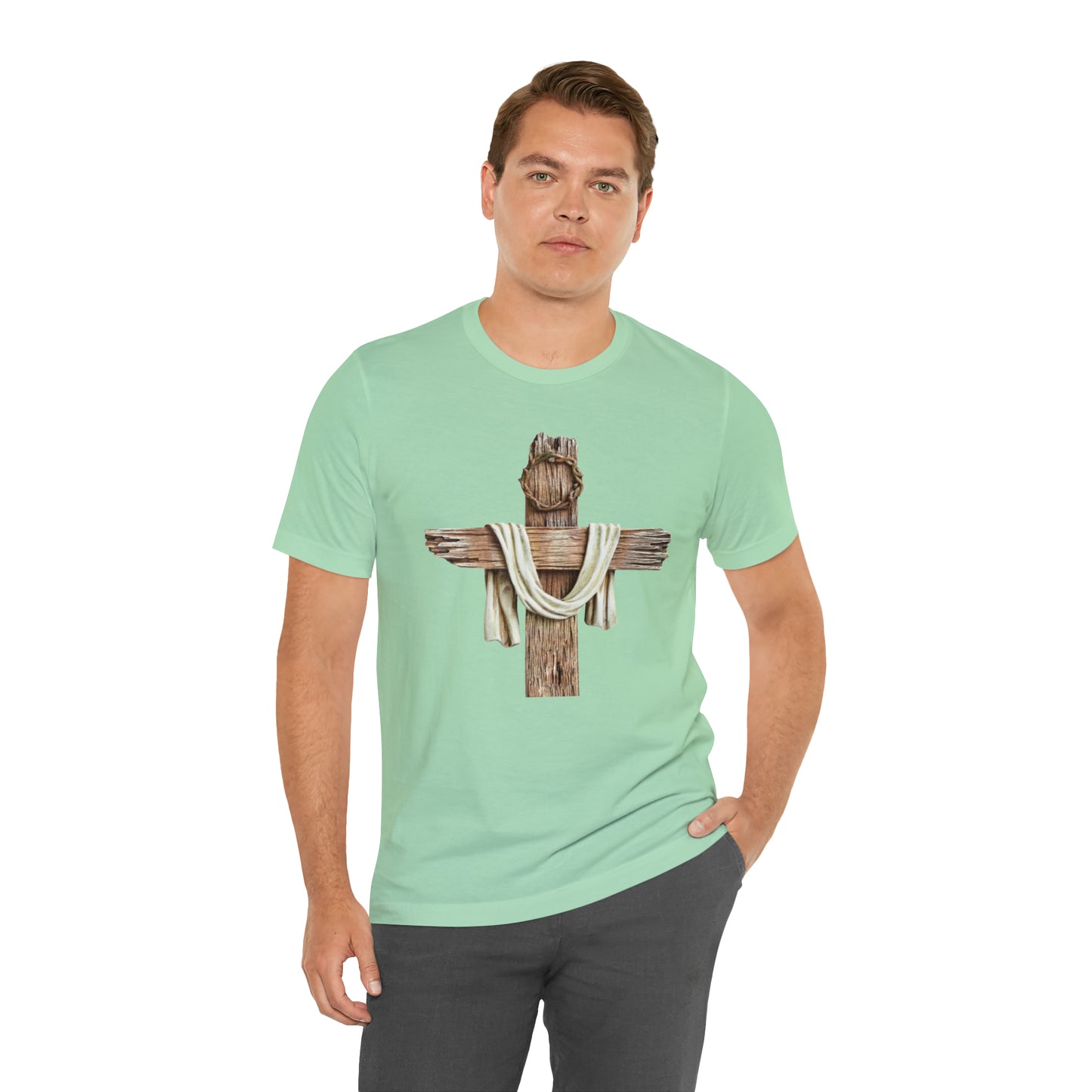 Realistic Cross Wood Shirt