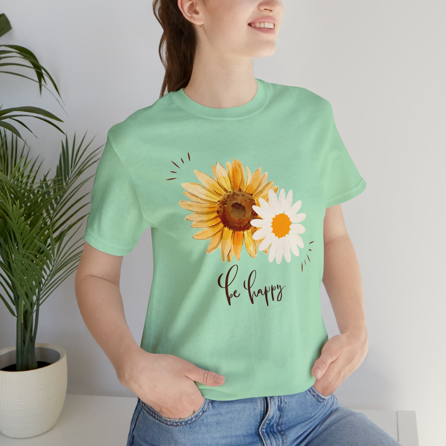 Be Happy Flower Shirt