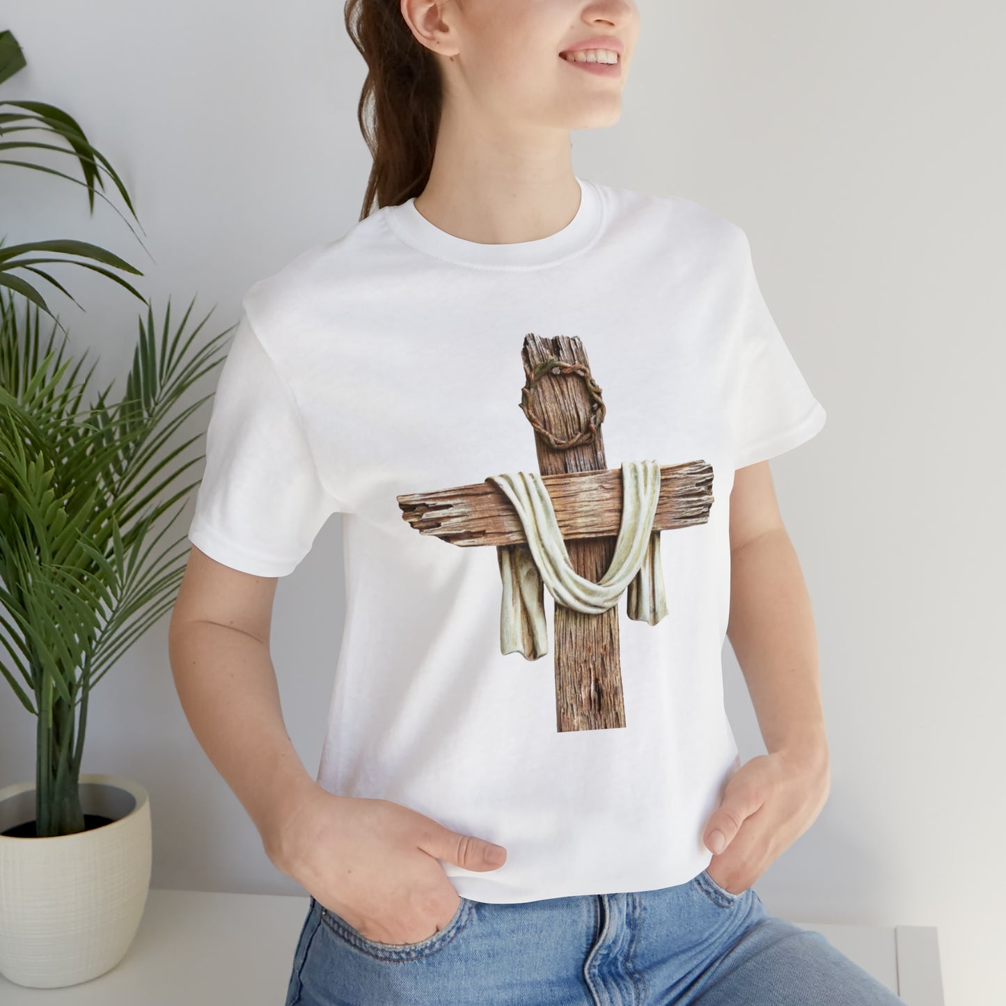 Realistic Cross Wood Shirt