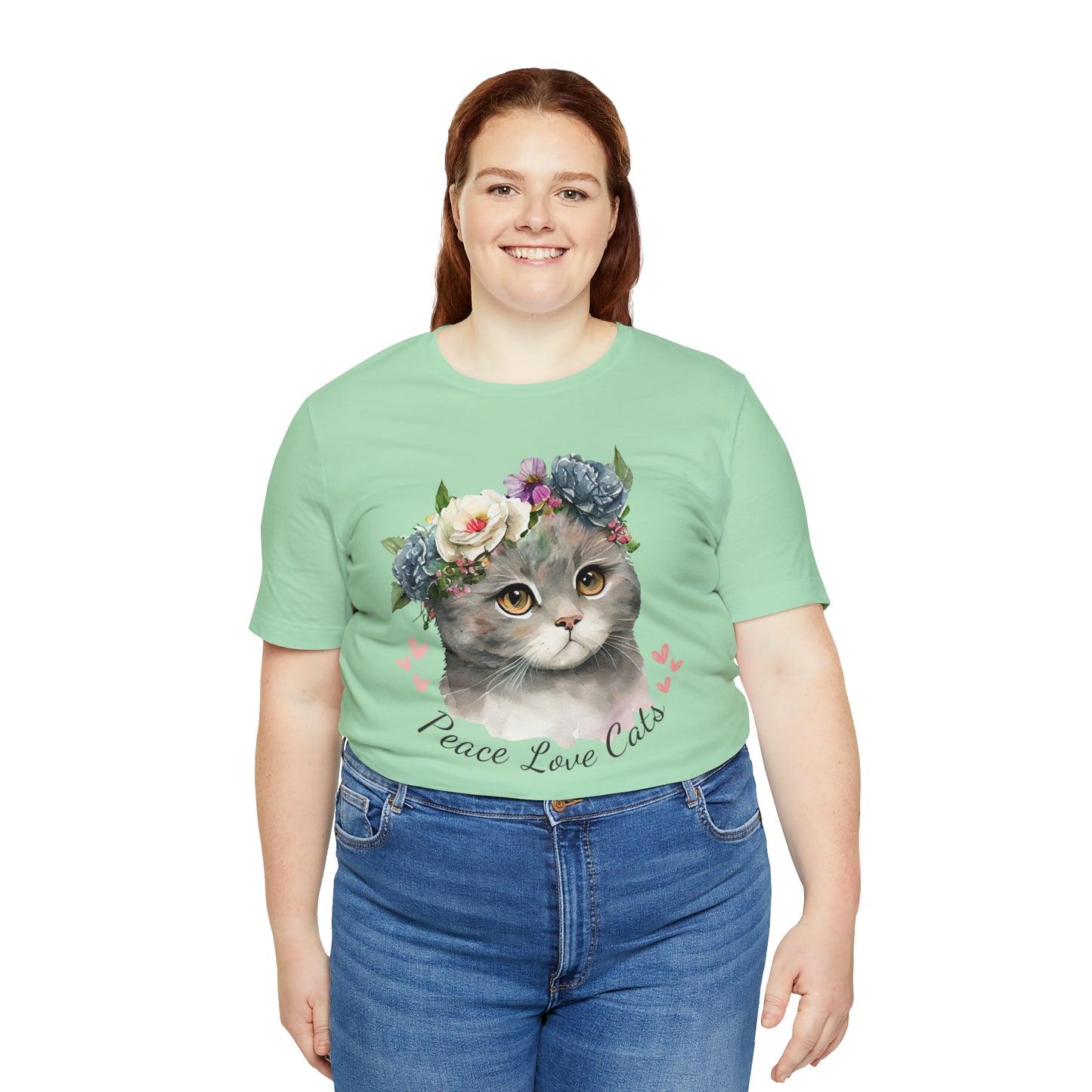 Peace Love Cats Flower Crown Shirt