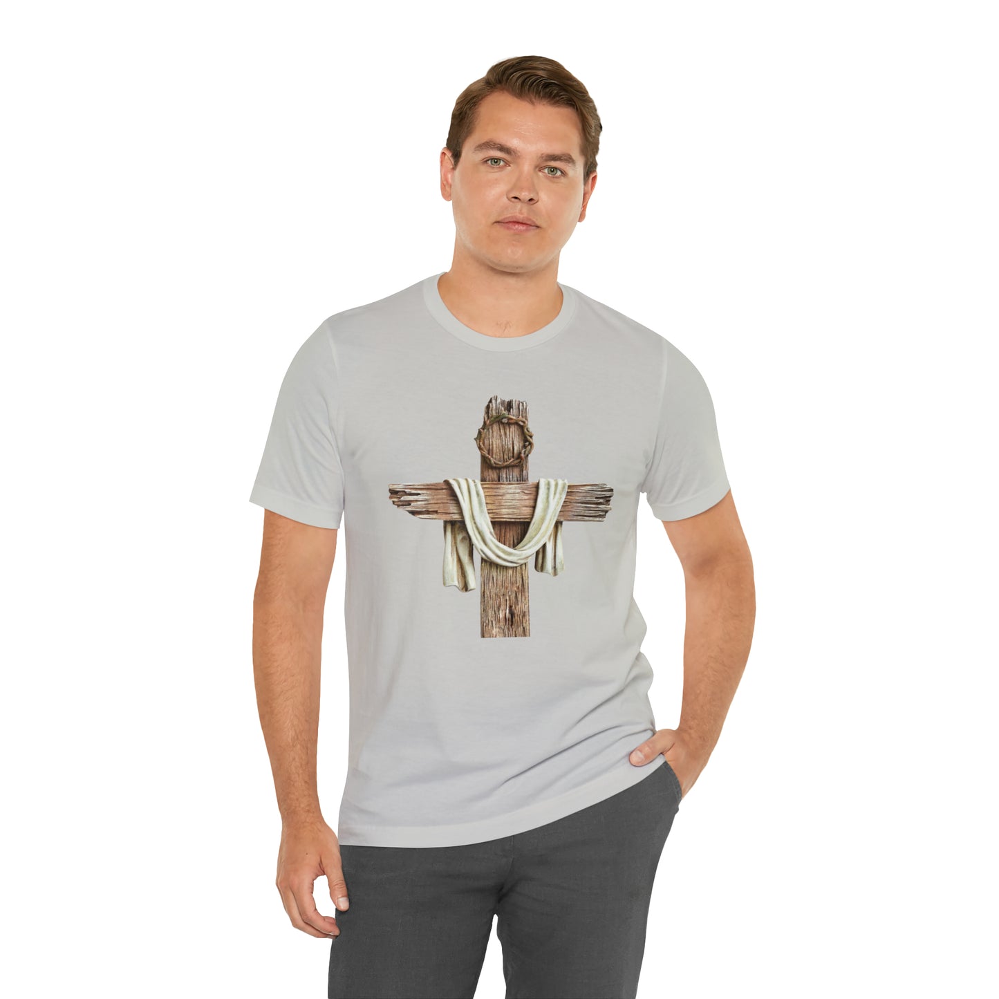 Realistic Cross Wood Shirt