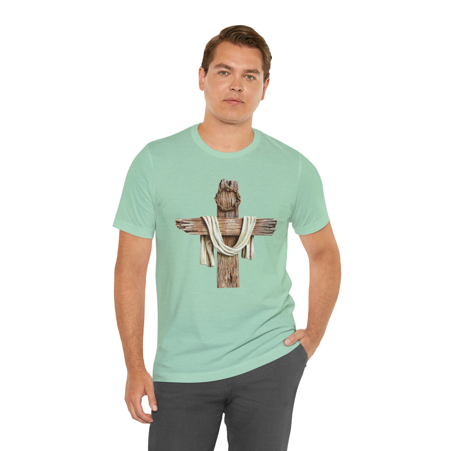 Realistic Cross Wood Shirt