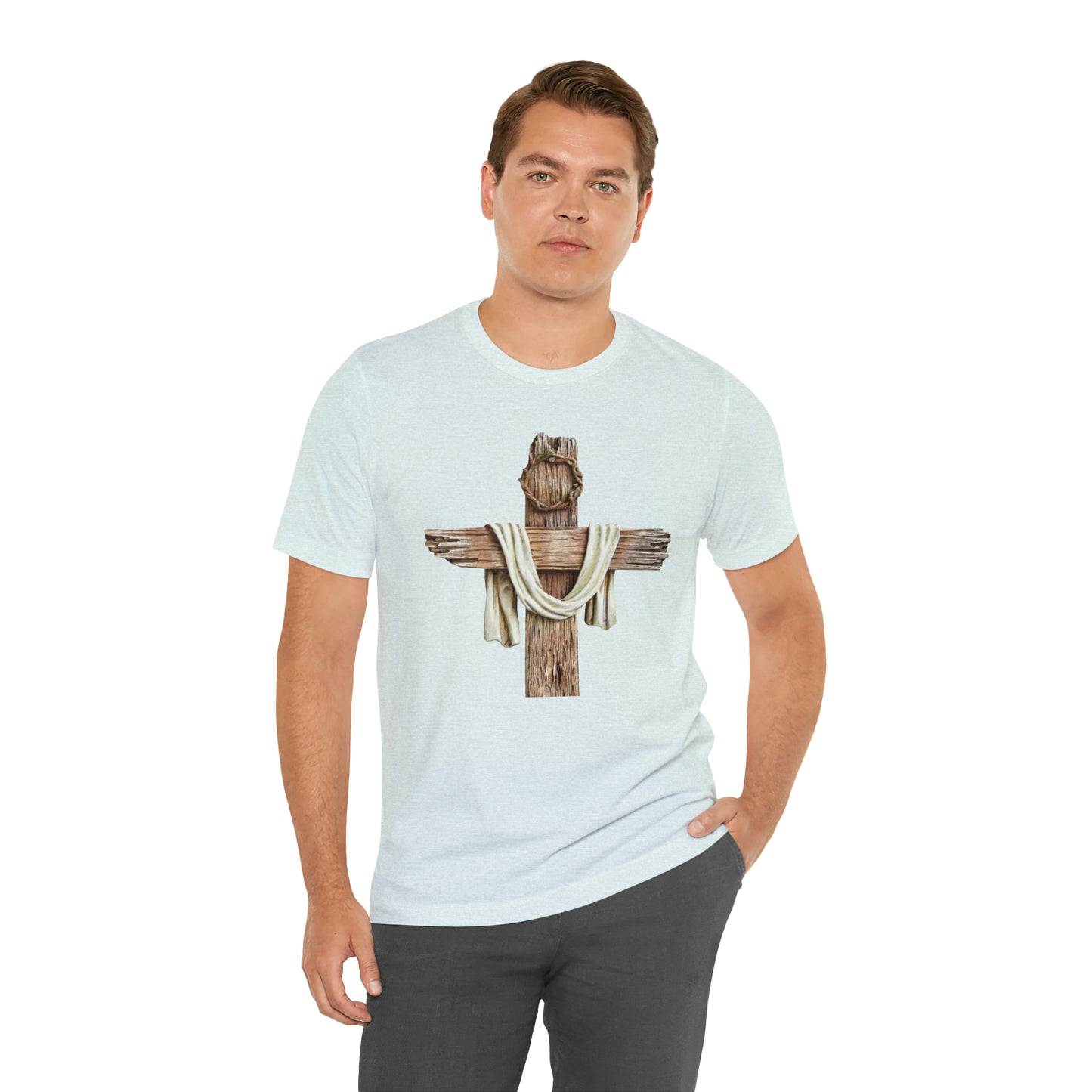 Realistic Cross Wood Shirt