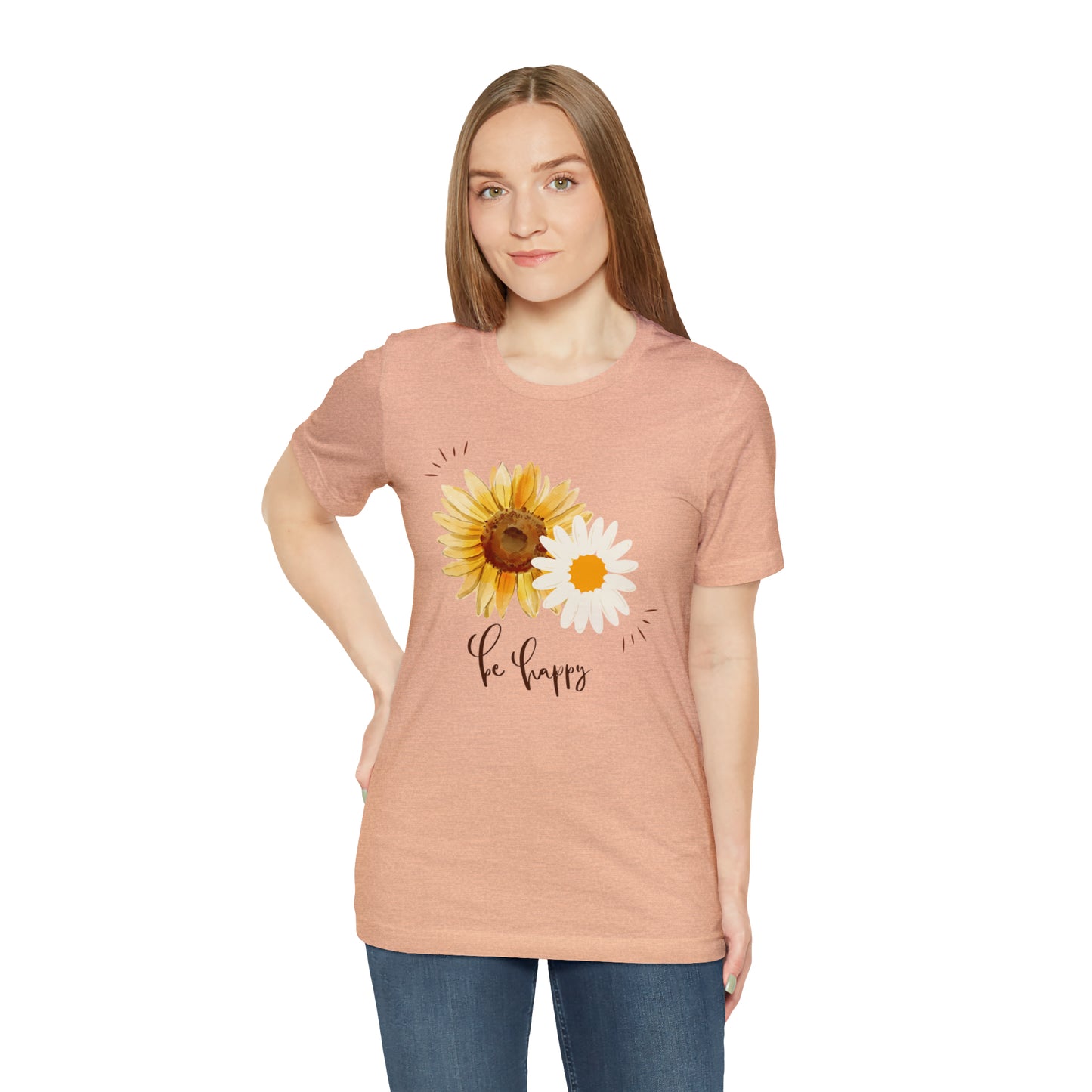 Be Happy Flower Shirt