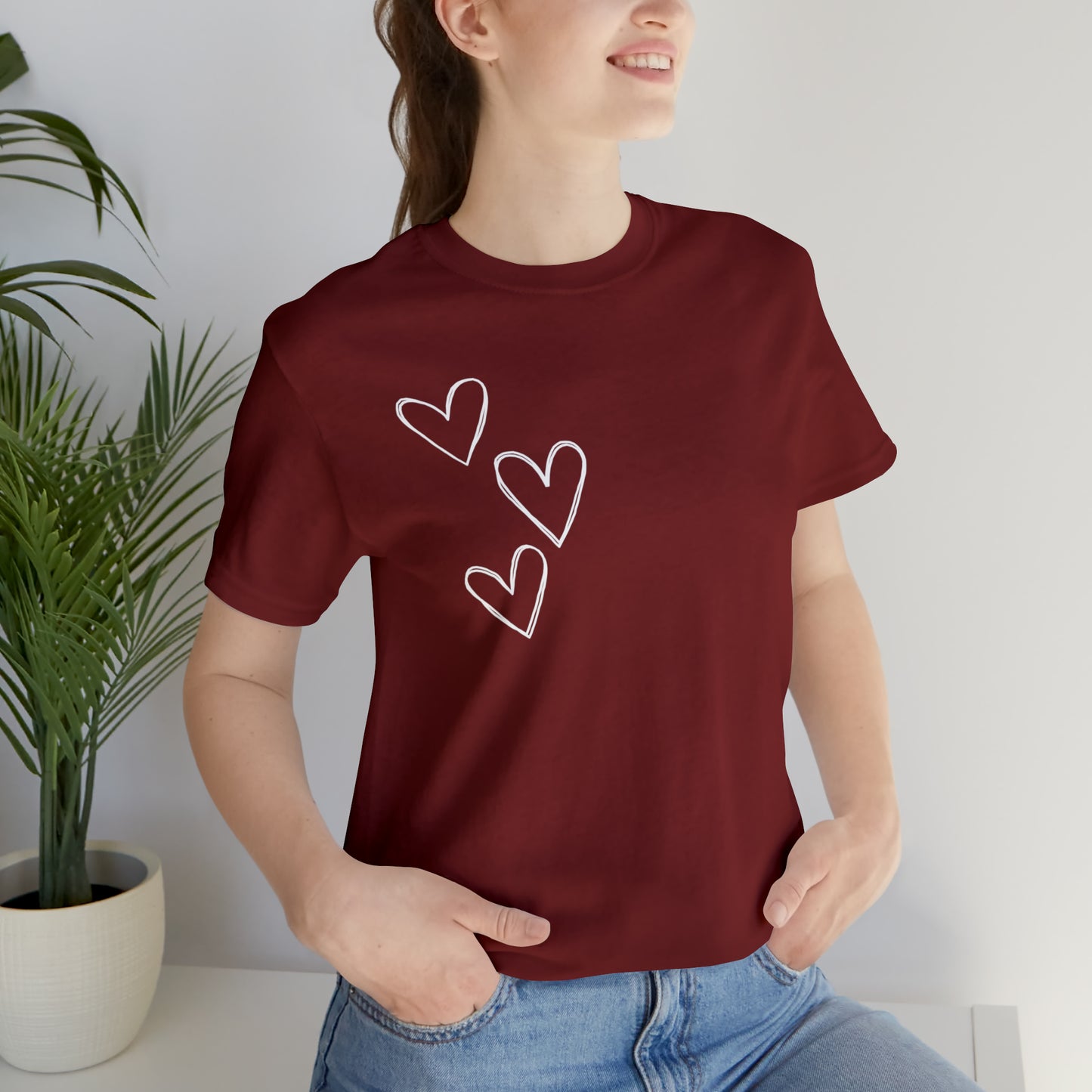 3 Hearts Simple Shirt