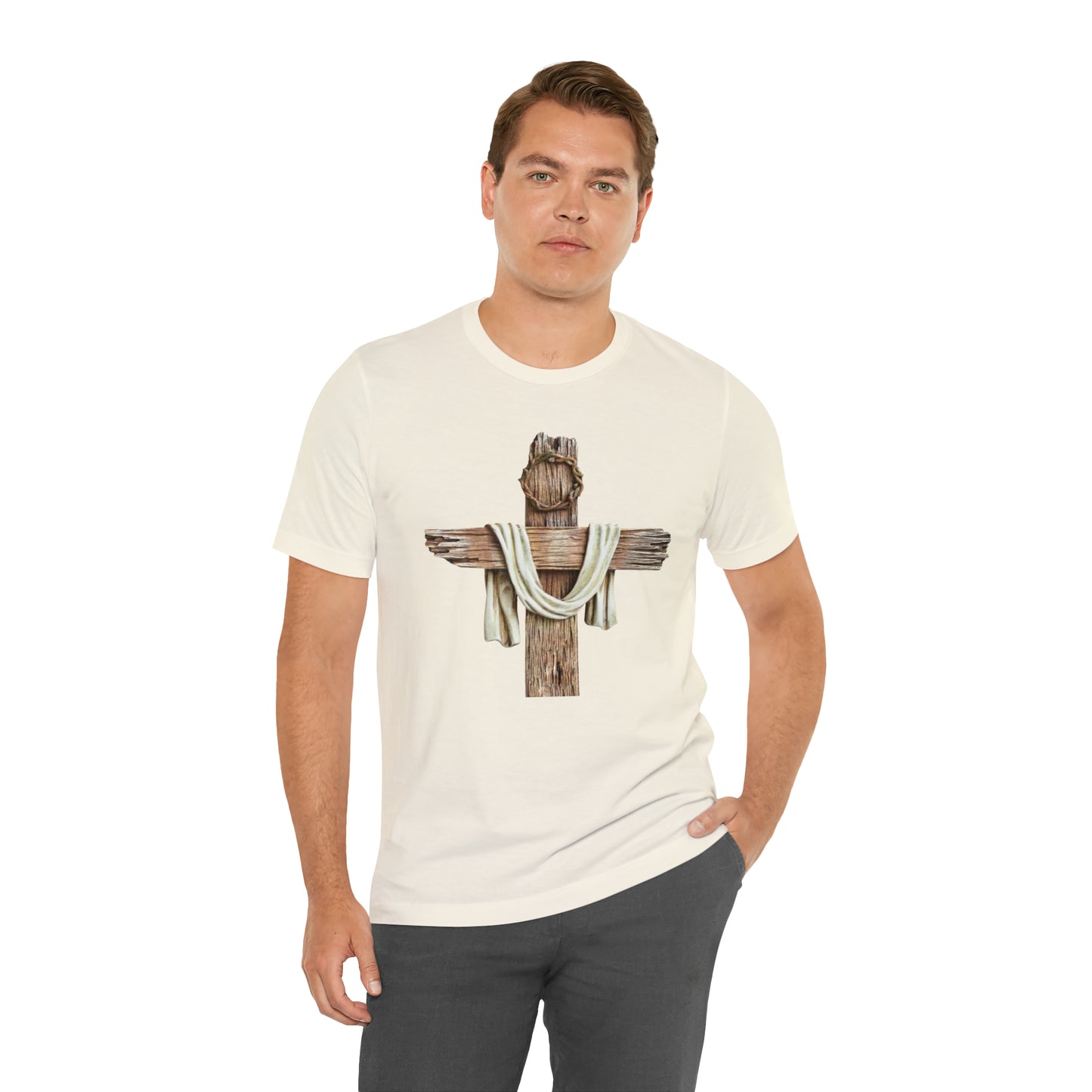 Realistic Cross Wood Shirt