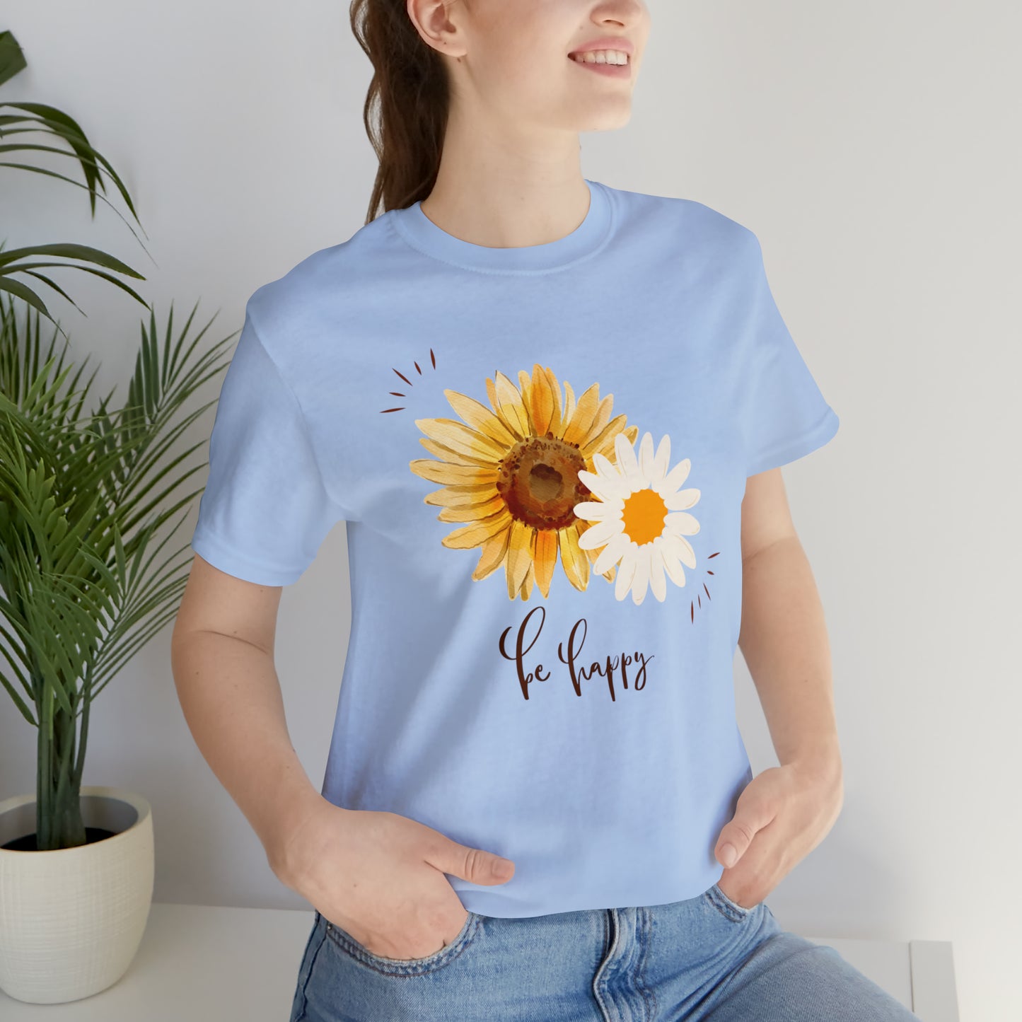 Be Happy Flower Shirt