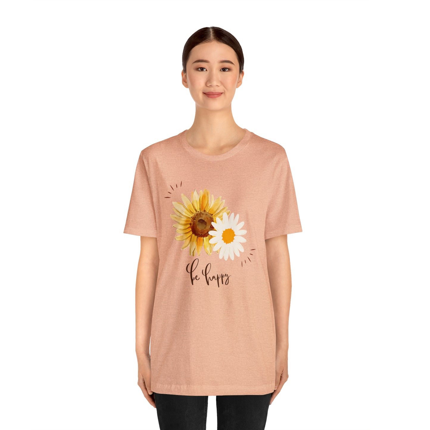 Be Happy Flower Shirt