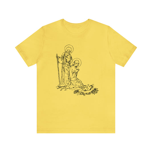 Baby Jesus, Mary, & Joseph Illustration Shirt