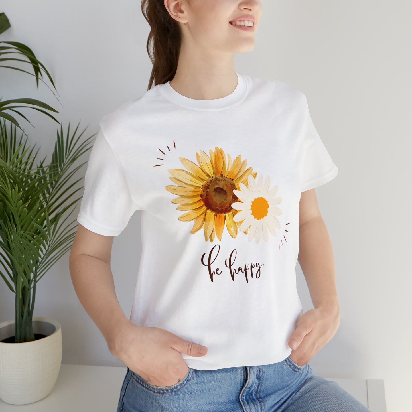 Be Happy Flower Shirt