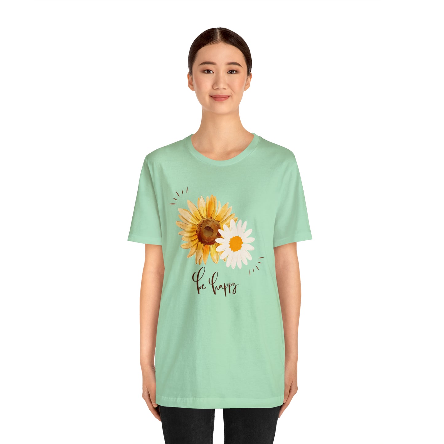 Be Happy Flower Shirt