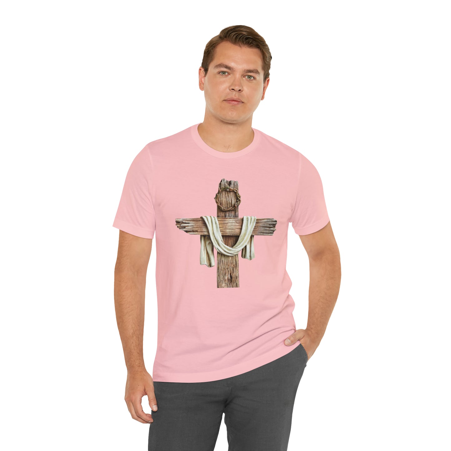 Realistic Cross Wood Shirt