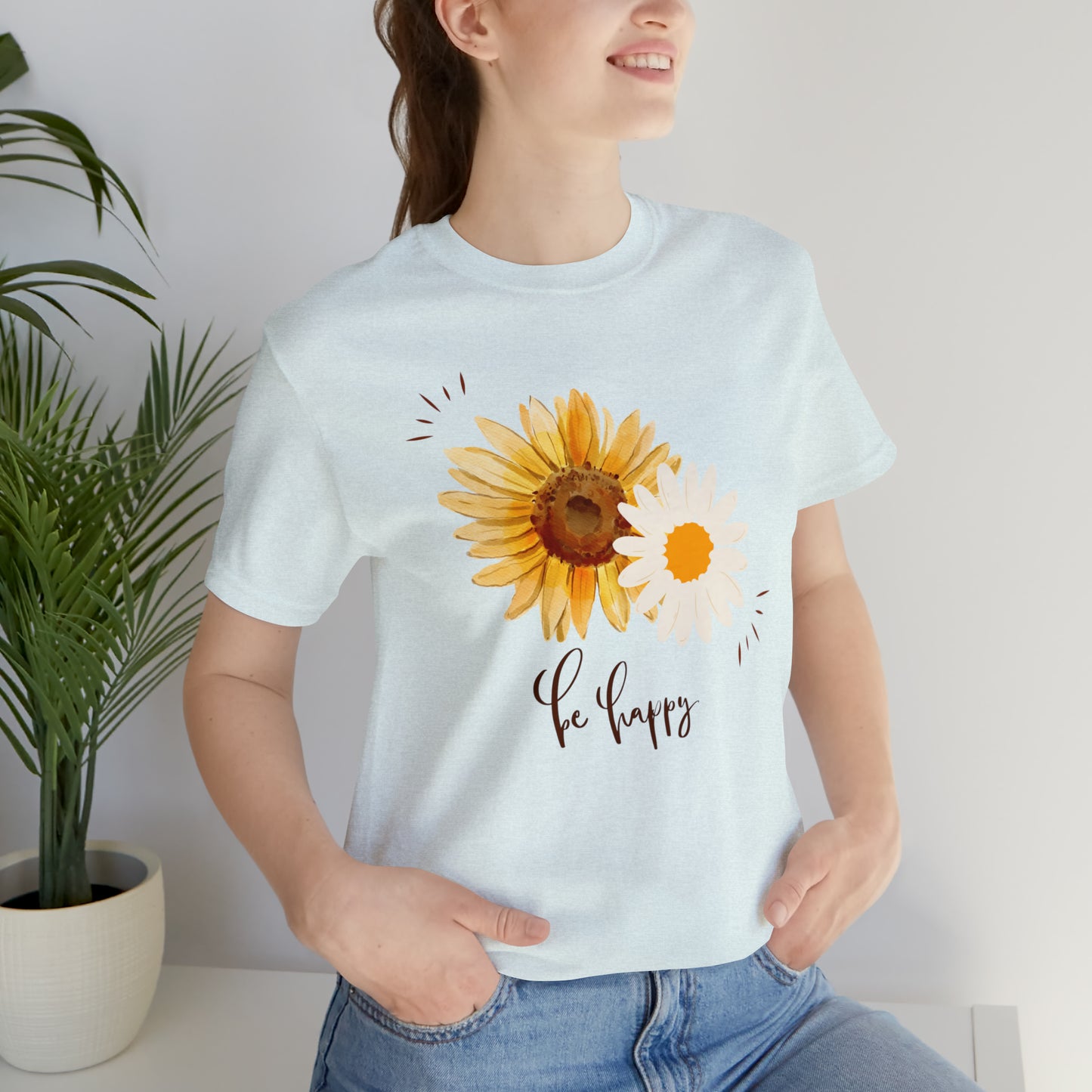 Be Happy Flower Shirt