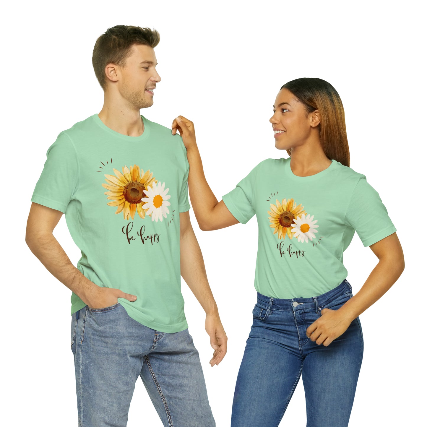 Be Happy Flower Shirt