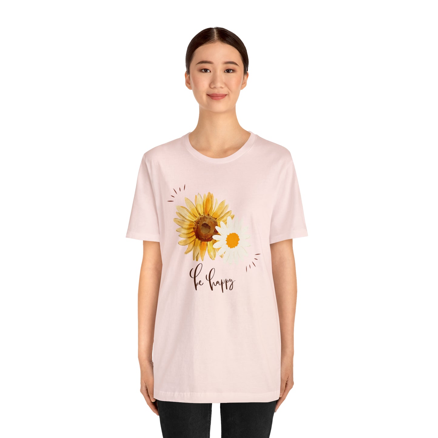 Be Happy Flower Shirt
