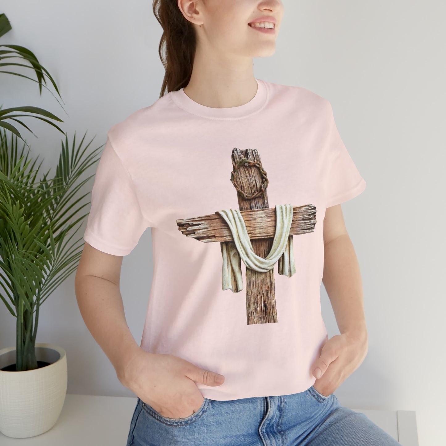 Realistic Cross Wood Shirt