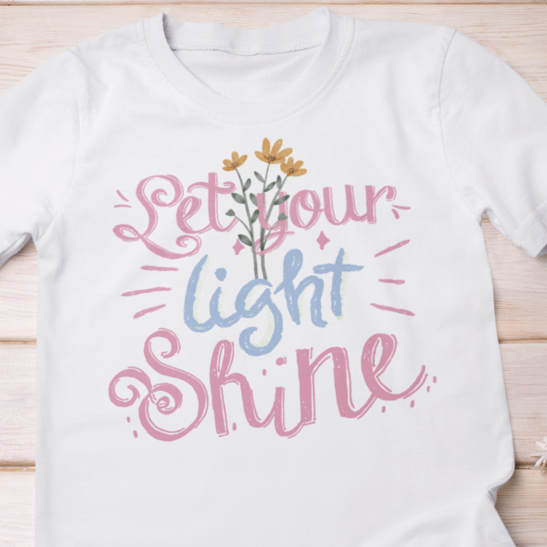 Let Your Light Shine Flower Shirt
