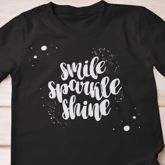 Smile, Sparkle, Shine Paint Splash Shirt
