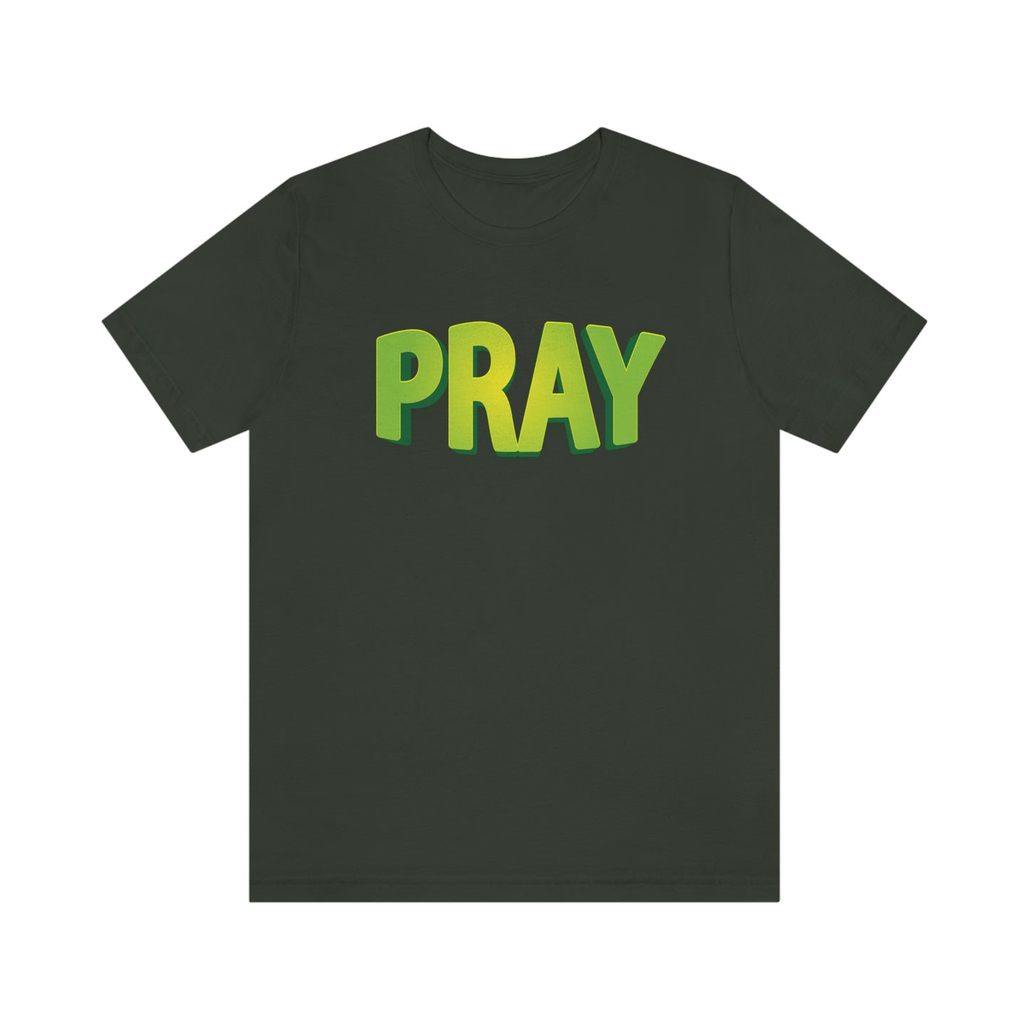 Pray Green Text Shirt
