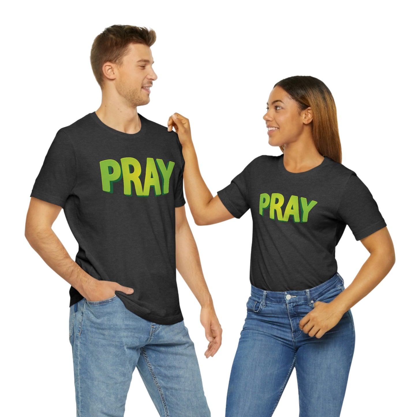 Pray Green Text Shirt