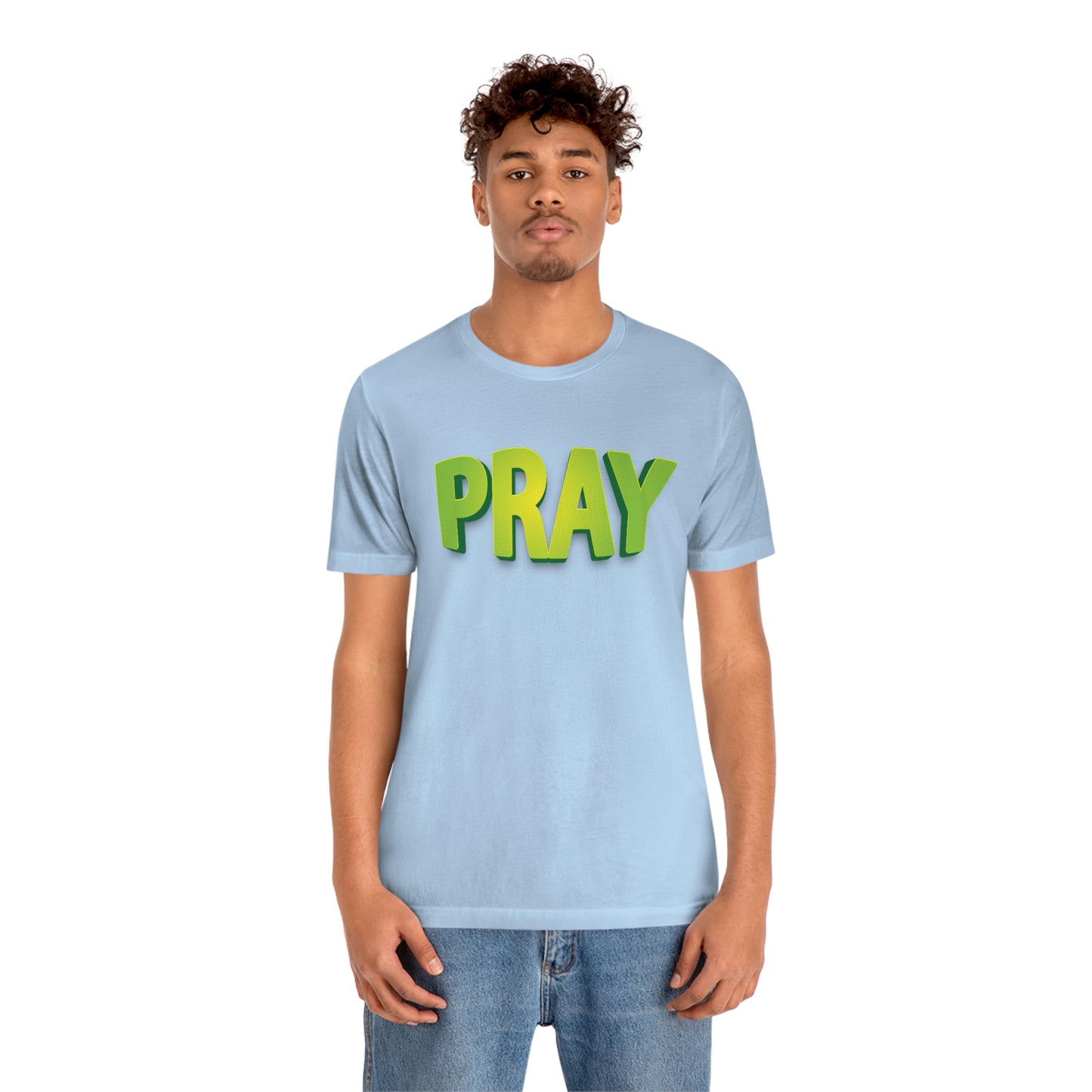 Pray Green Text Shirt