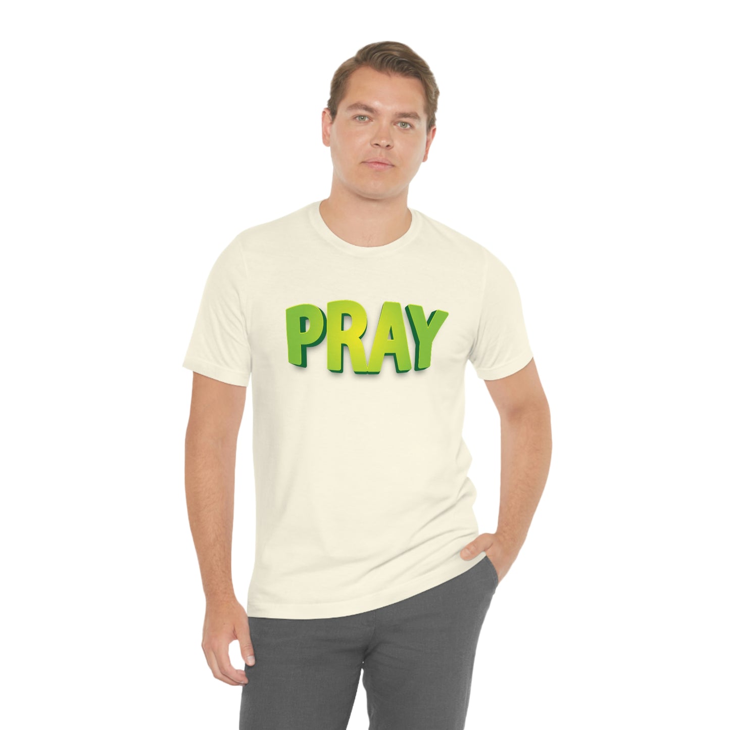 Pray Green Text Shirt