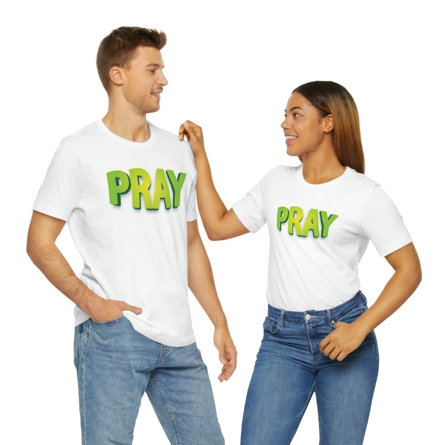 Pray Green Text Shirt