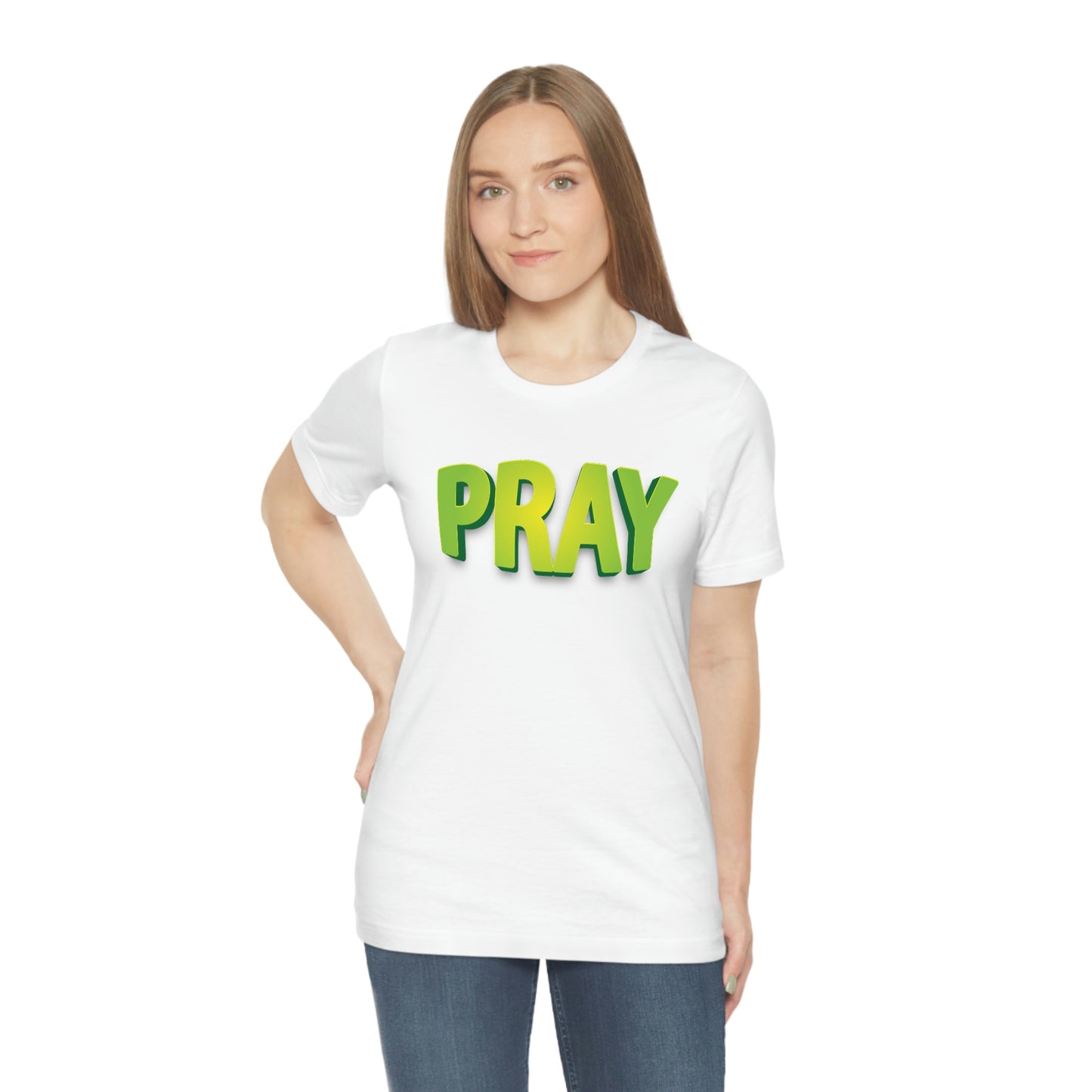 Pray Green Text Shirt