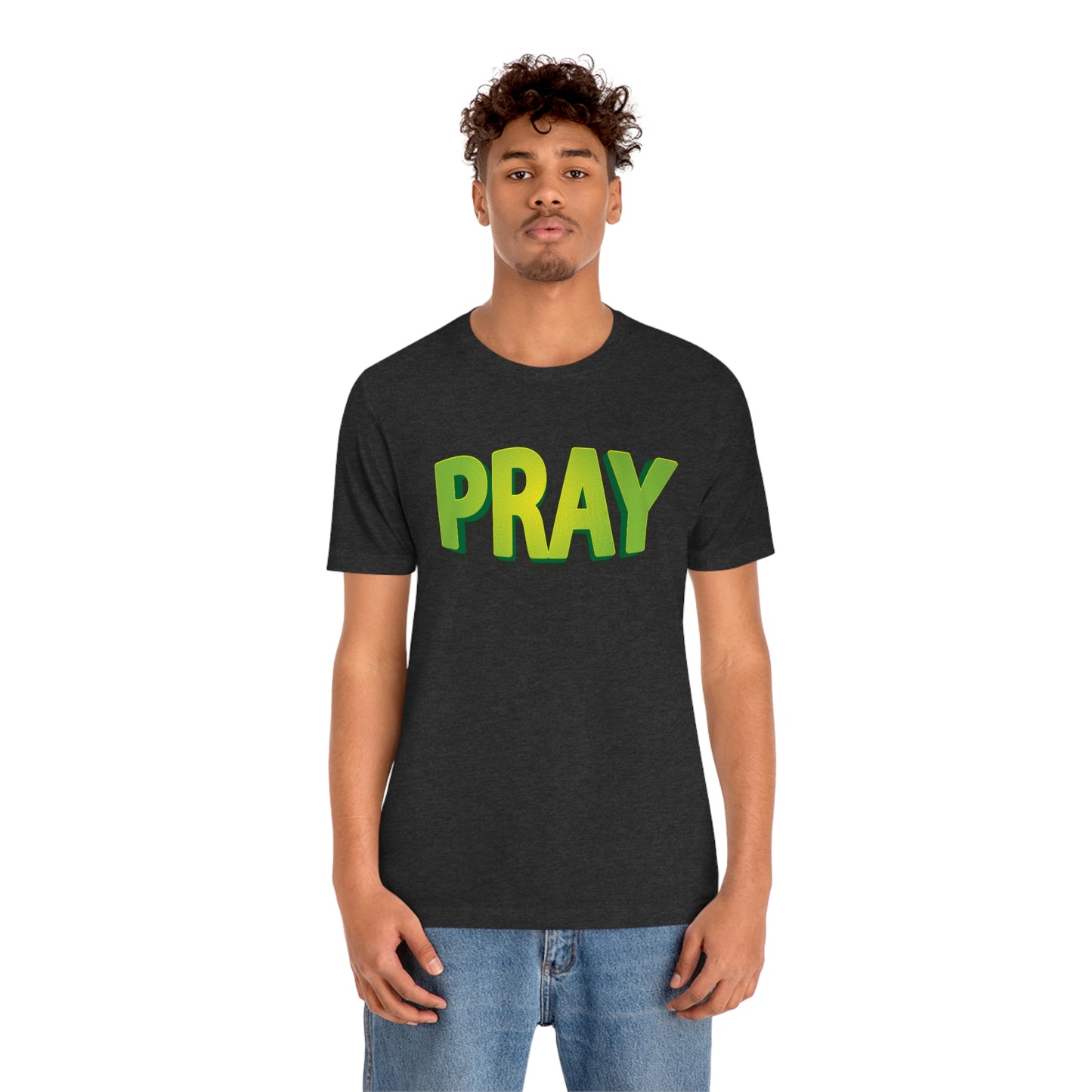 Pray Green Text Shirt