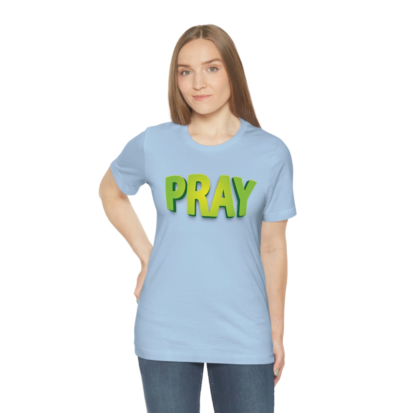 Pray Green Text Shirt