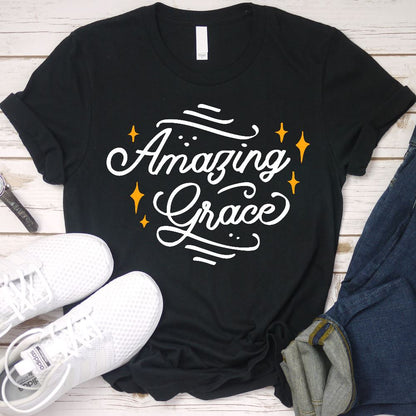 Amazing Grace Shirt T-shirt Lord is Light Black S 