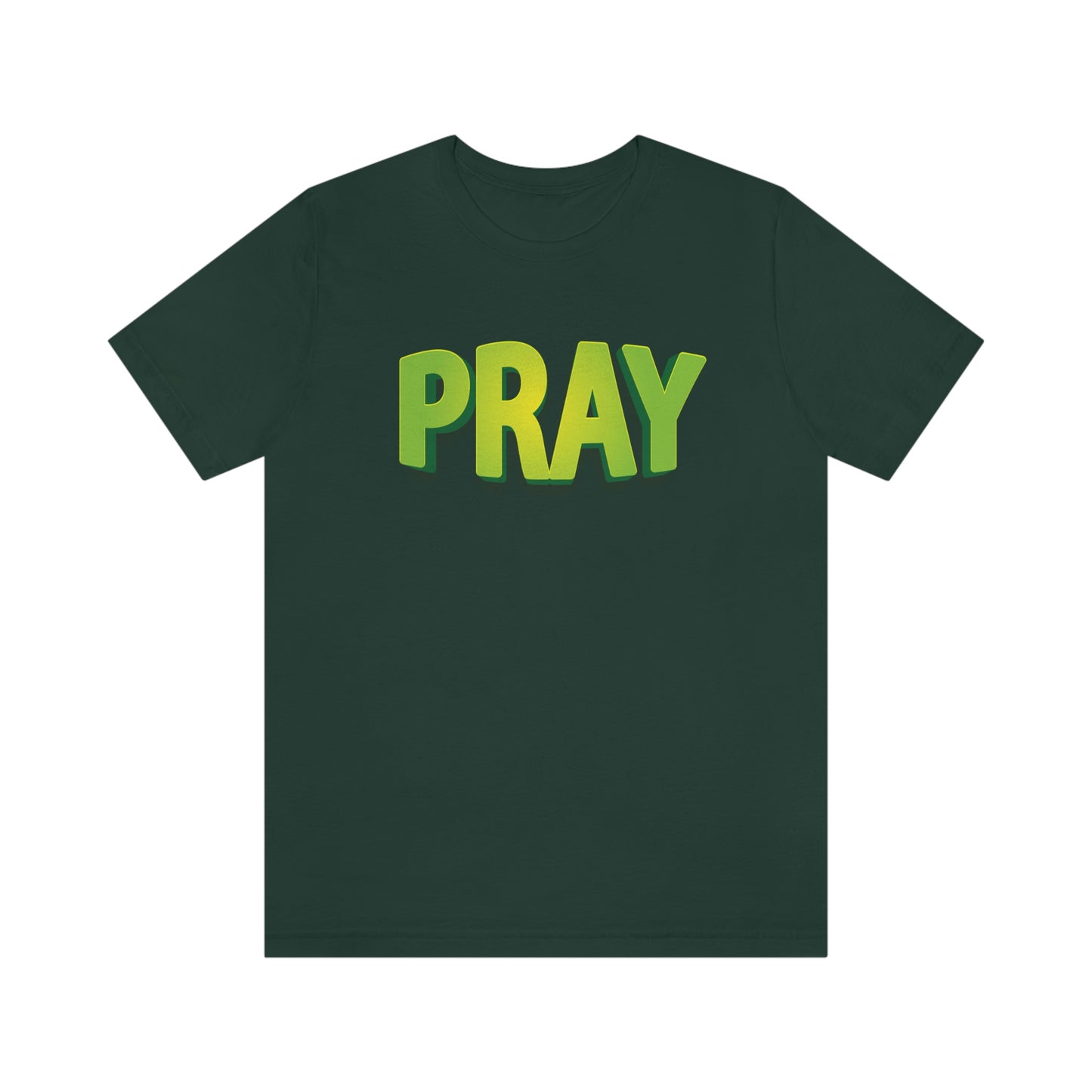 Pray Green Text Shirt