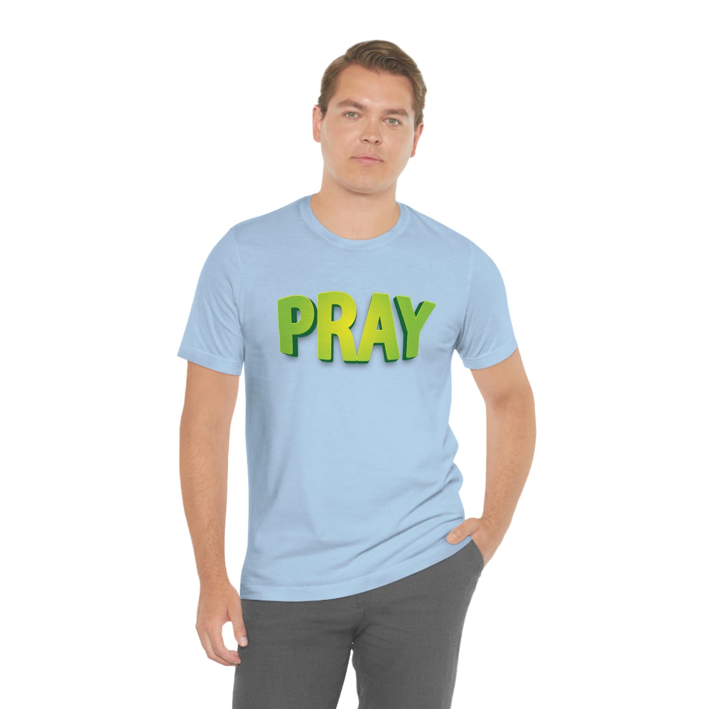 Pray Green Text Shirt