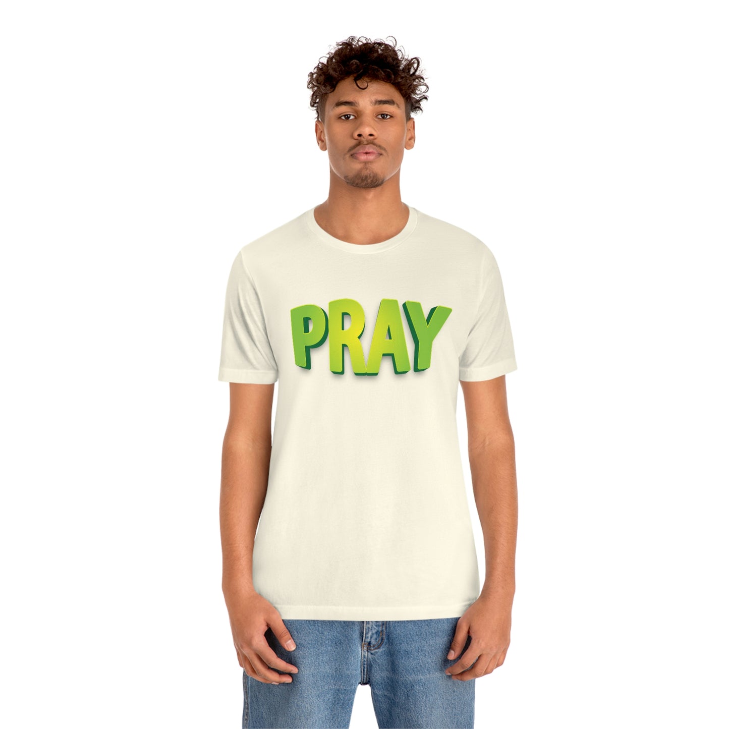 Pray Green Text Shirt
